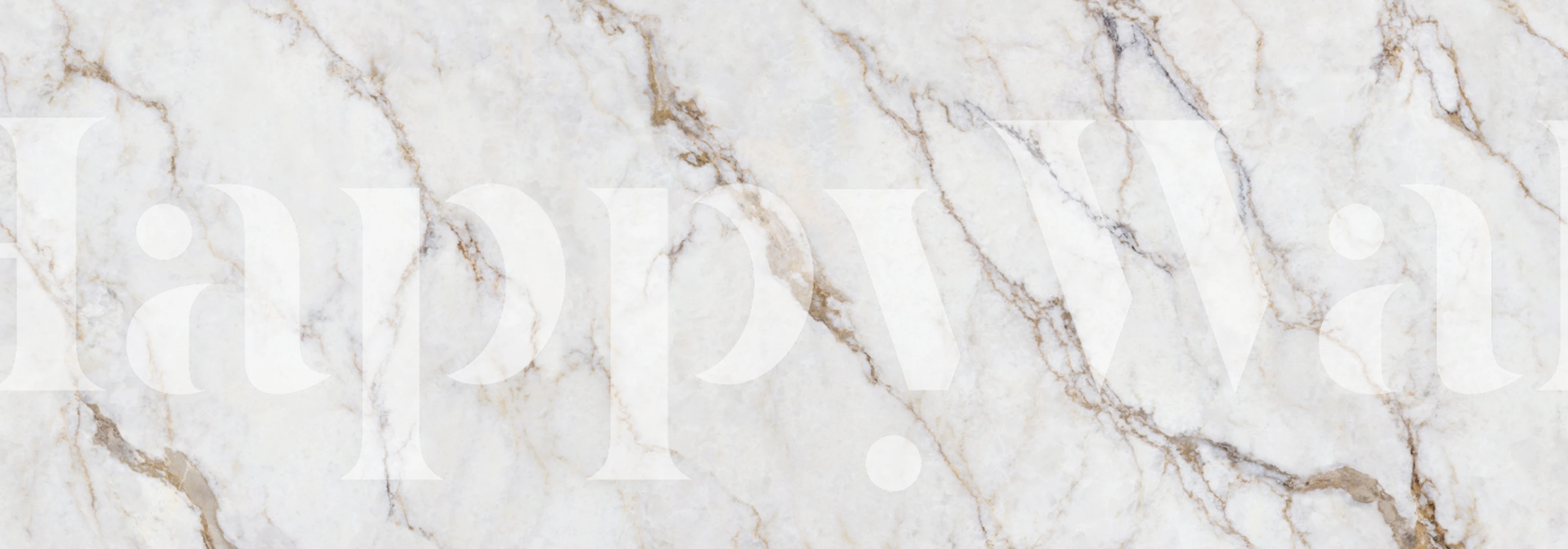 Calacatta Soft Gold Natural Stone wallpaper in a room