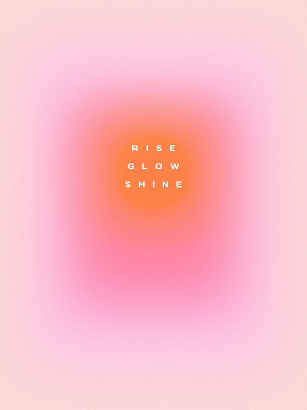 Radiant Rise Shine Typographic Gradient