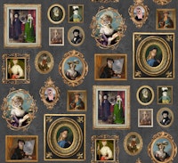 Mysterious Owls Portrait Collection Charcoal behang