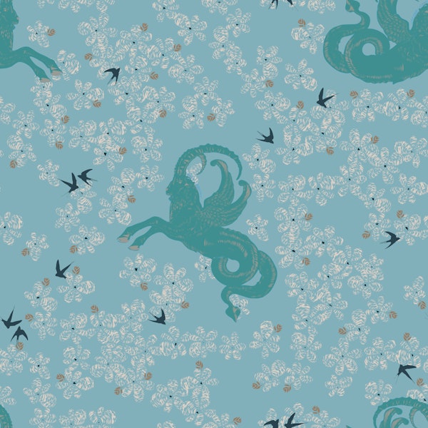 "Mystical meadow" in light blue