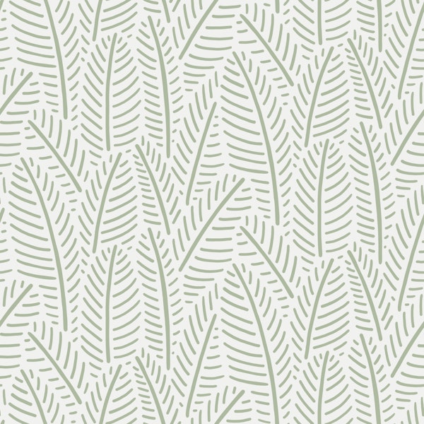 Herringbone Leaves - Sage Green 2