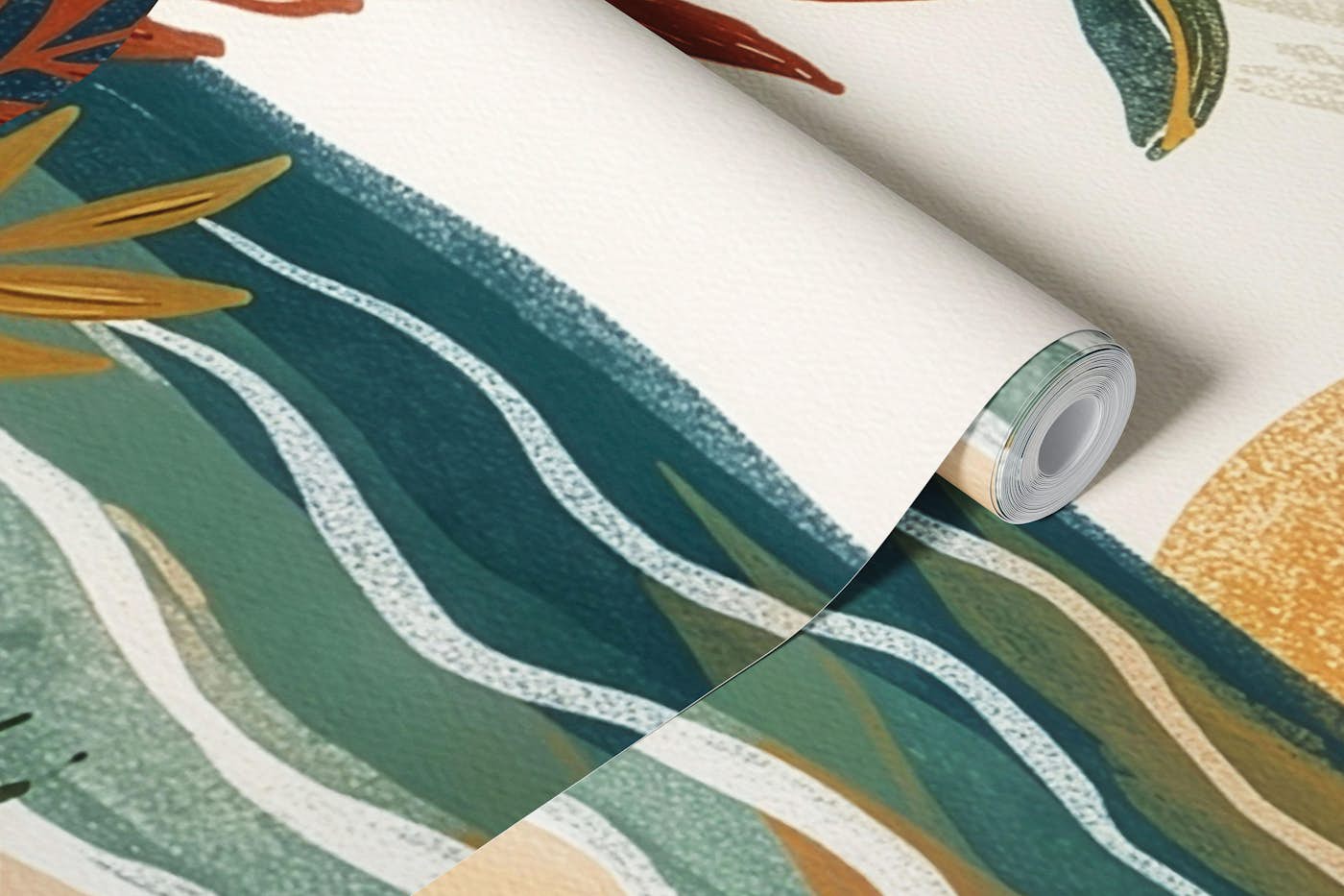 Lush Beachfront Vista wallpaper roll