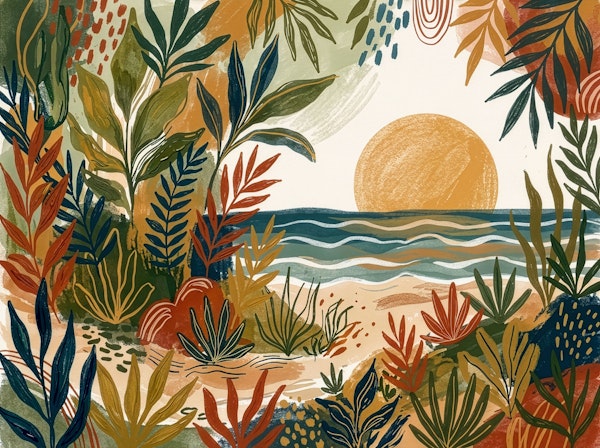 Lush Beachfront Vista