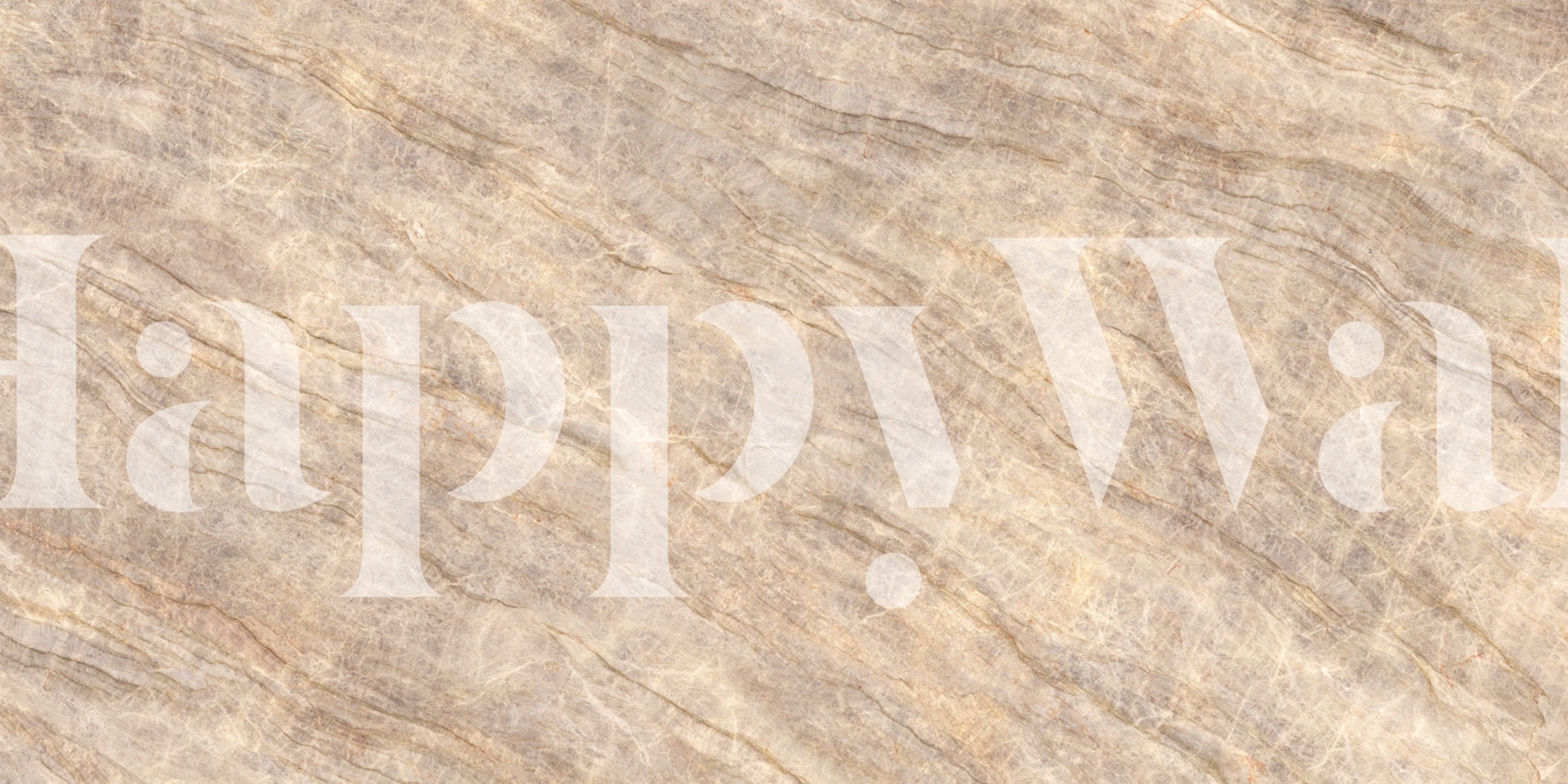 Aurora Ivory Quartzite Marble tapet i et rom