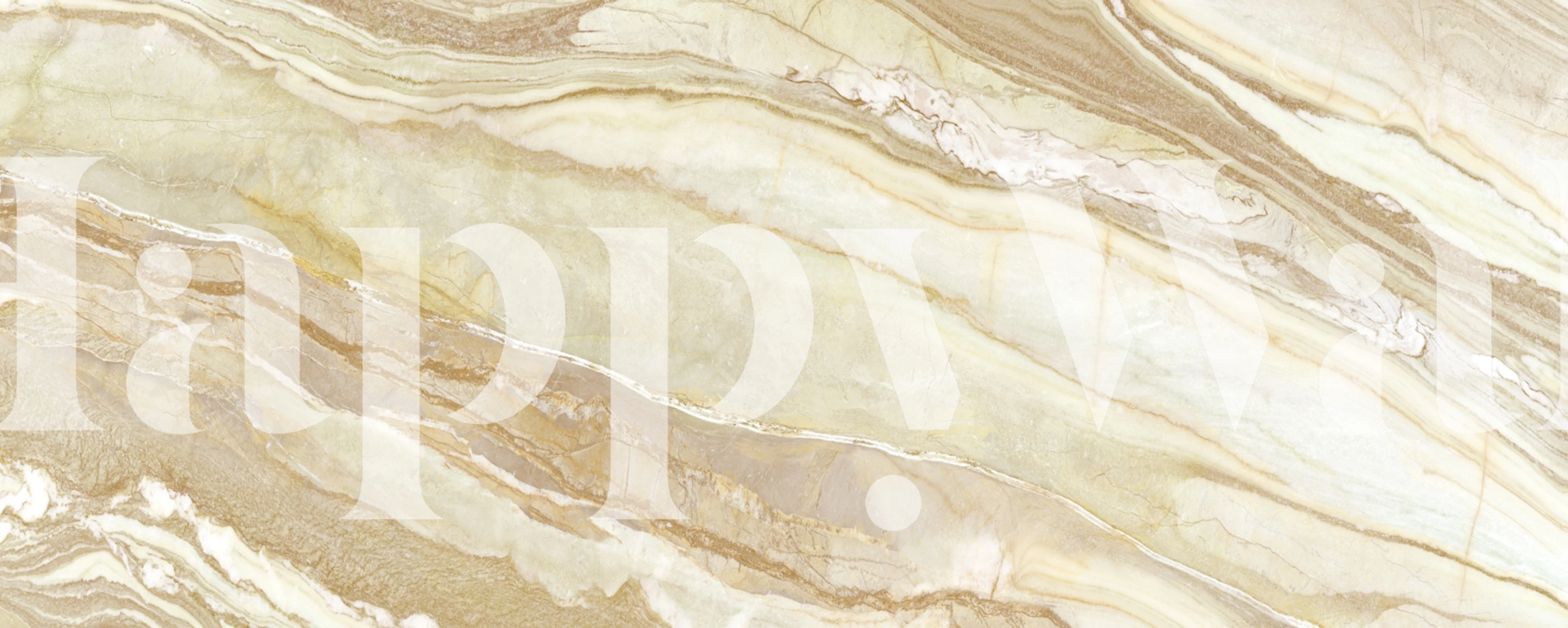 Papier peint Golden Marble Flow dans une pièce