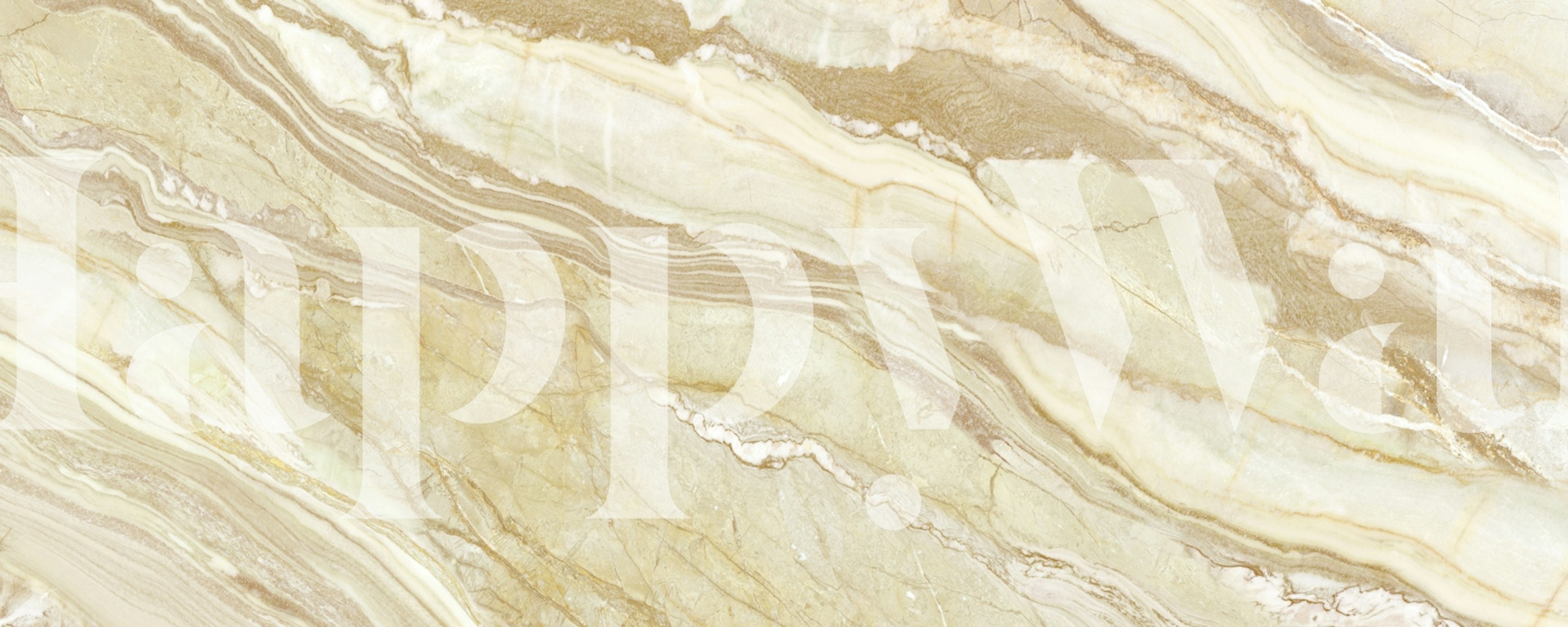 Natural golden marble wallpaper with swirling warm colors