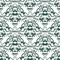 French Patisserie Green Bow Christmas Pattern tapete