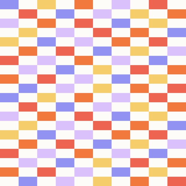 Colorful Striped Checkered Pattern