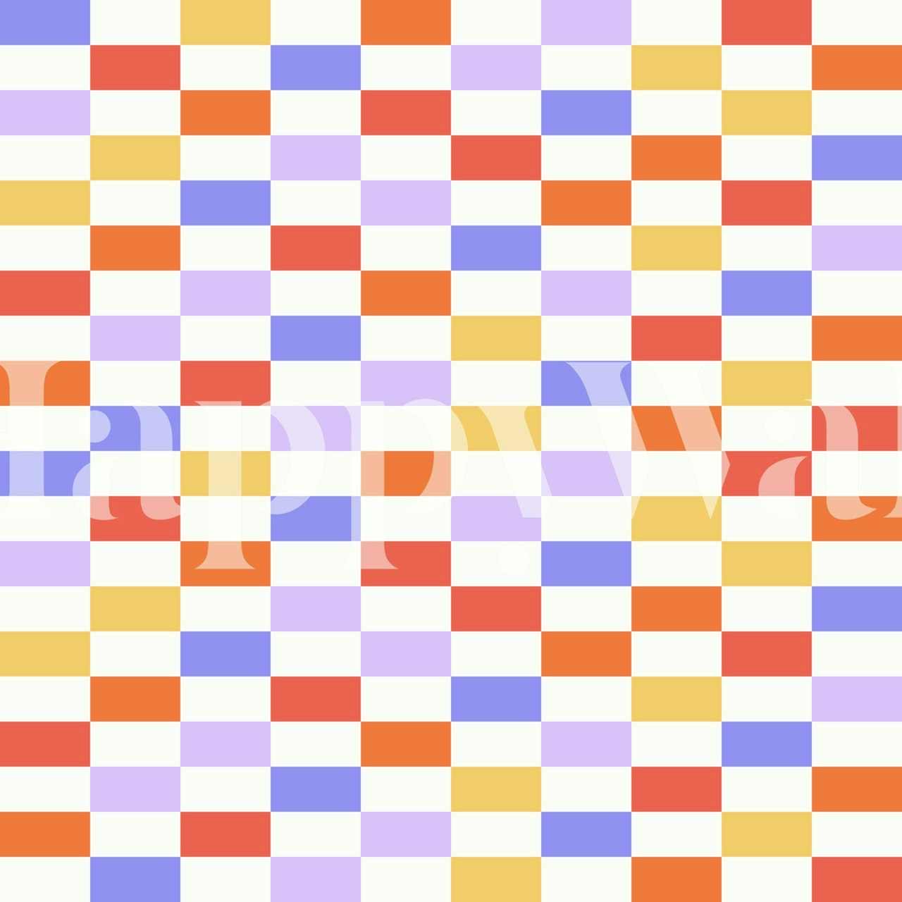 Colorful checkered striped wallpaper in red, orange, yellow, purple