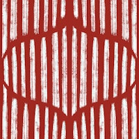 French Patisserie Terracotta Vertical Stripes wallpaper