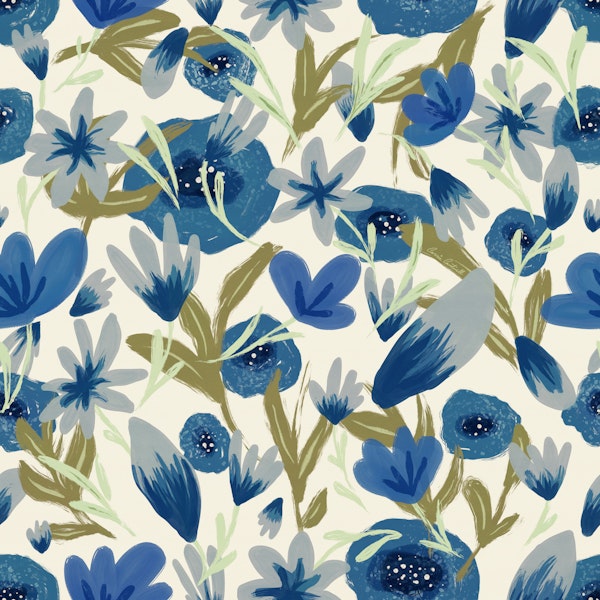 Modern Craft Blue Floral