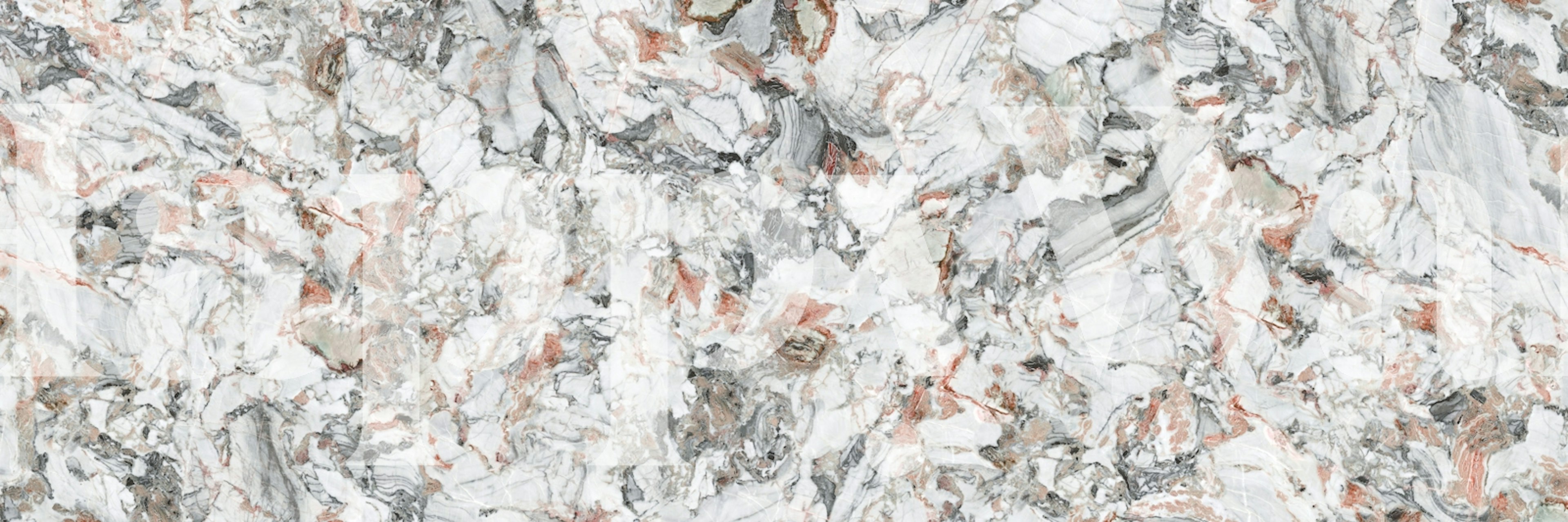 Calacatta Aurora Rosé Marble wallpaper in a room