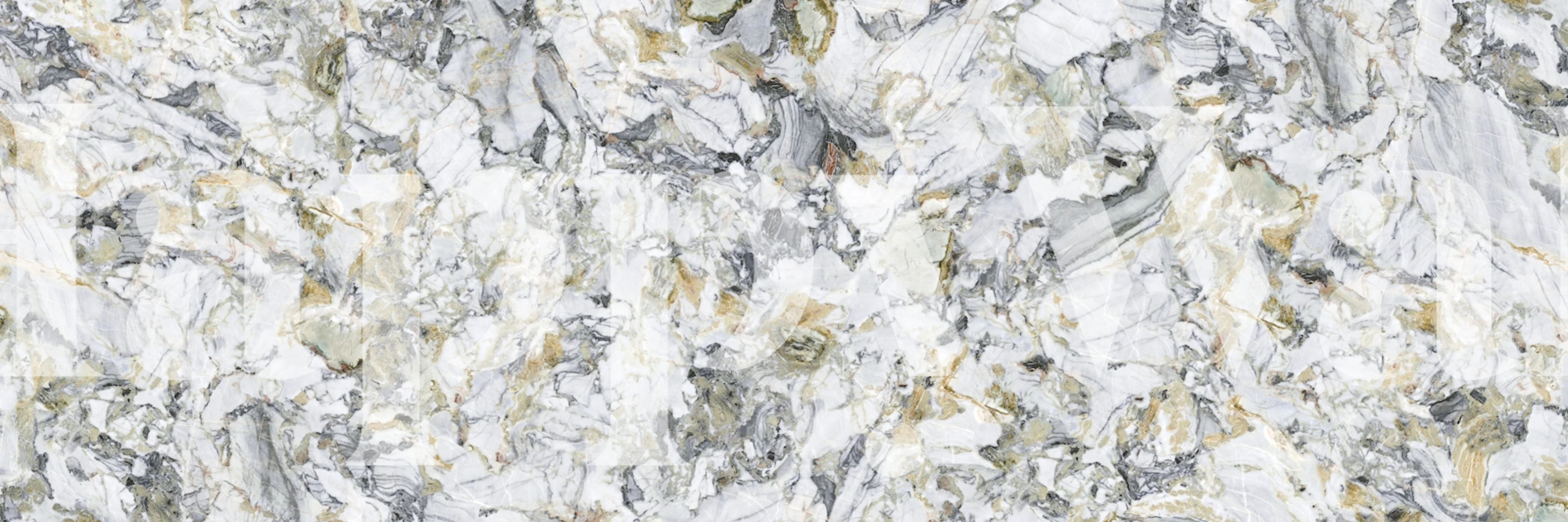 Calacatta Aurelio Gold Marble wallpaper in a room