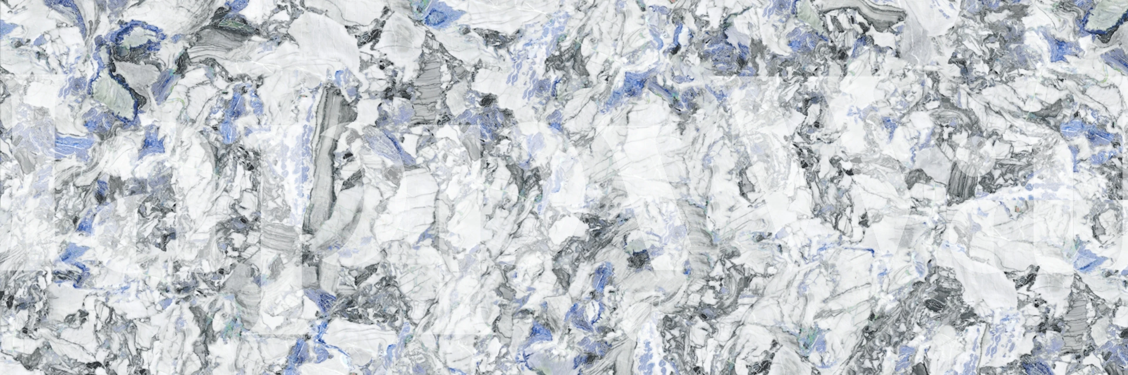 Abstract blue, gray, and white marble wallpaper design