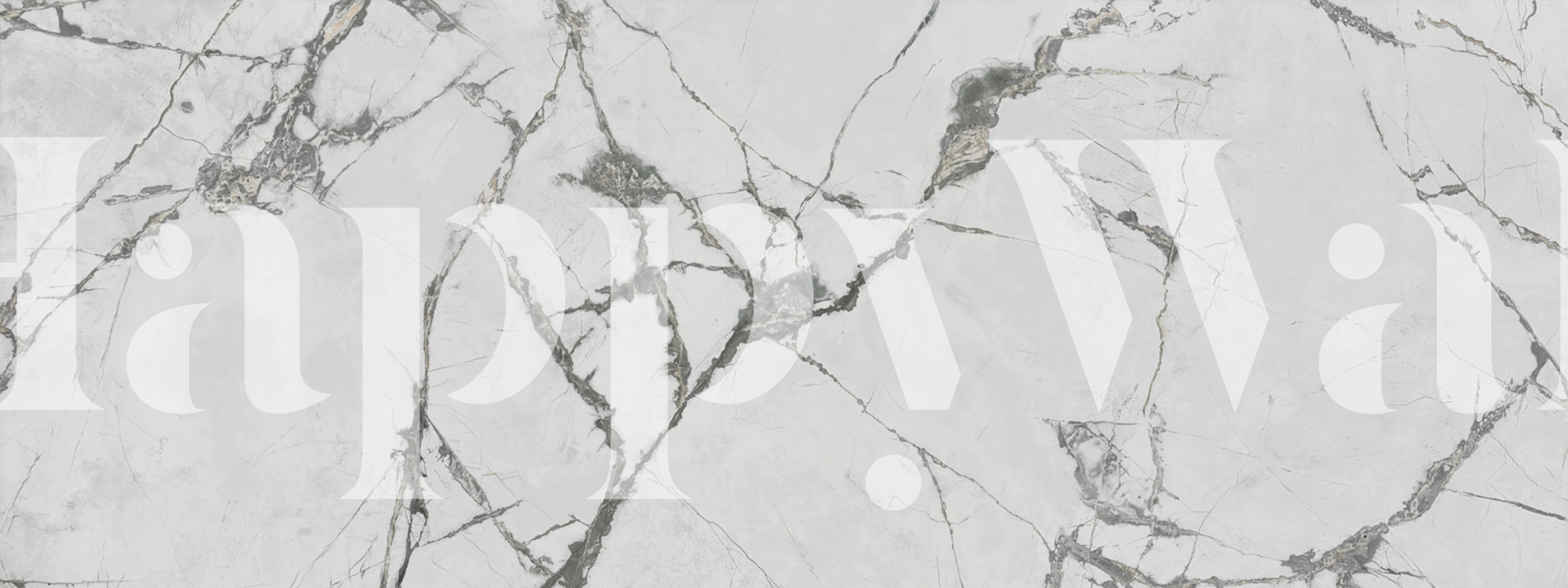 Pure Vein White Stone tapet i ett rum