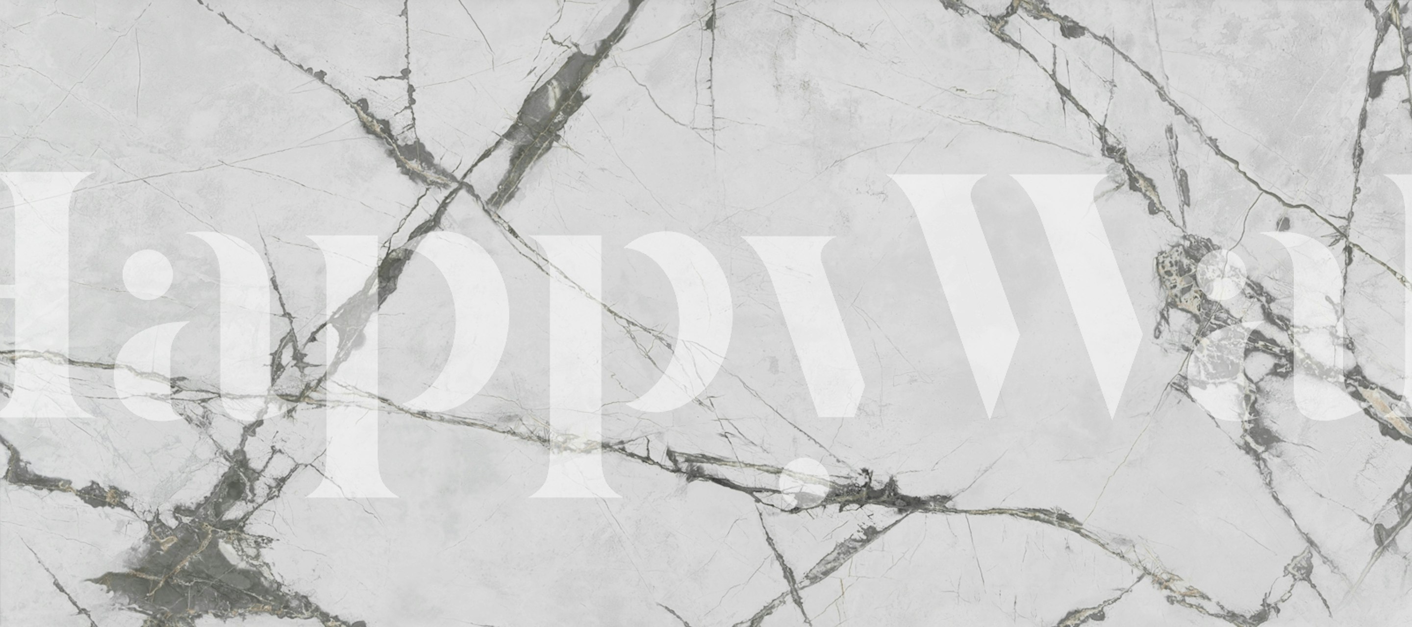 Ivory Caldera Marble wallpaper in a room