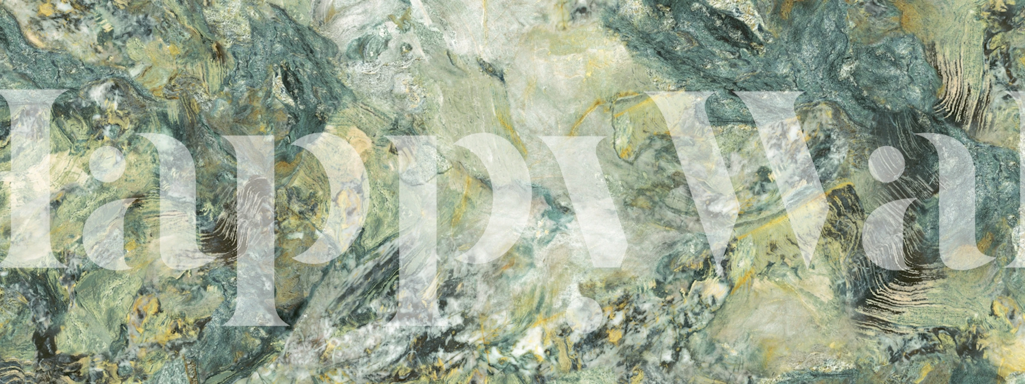 Natural Glacier Green Stone tapet i et rum