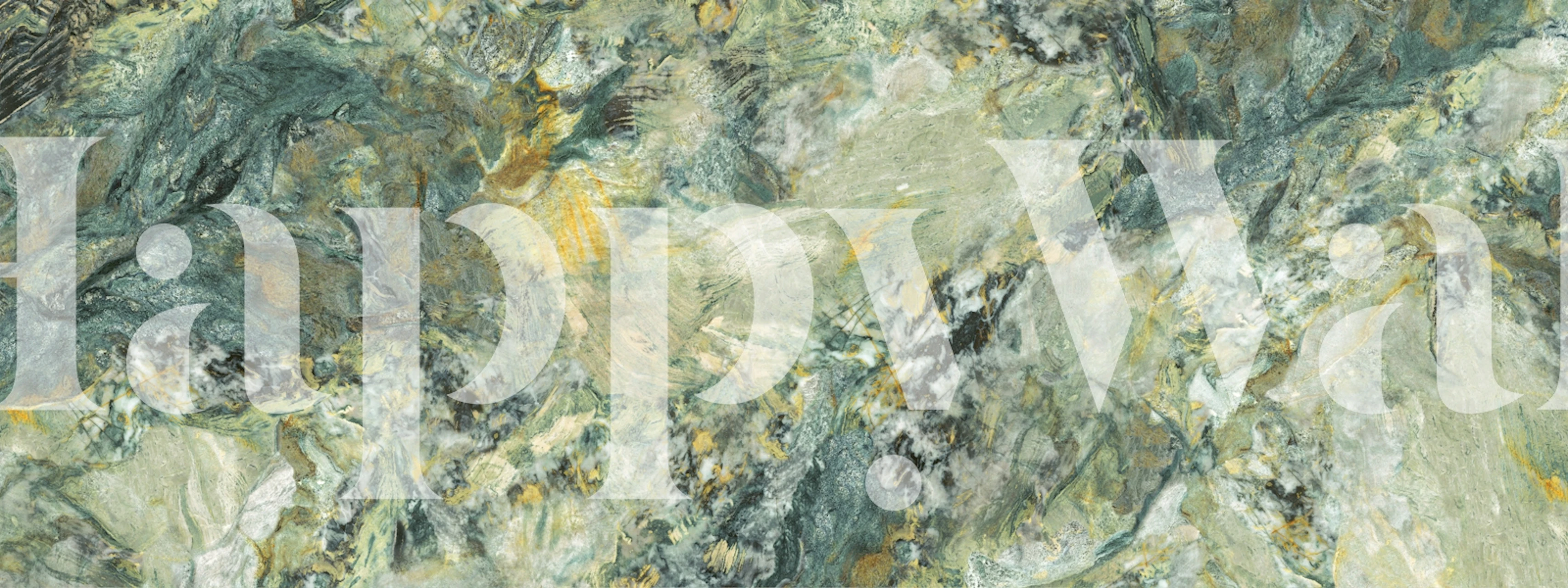 Green stone texture with hints of beige and gray wallpaper