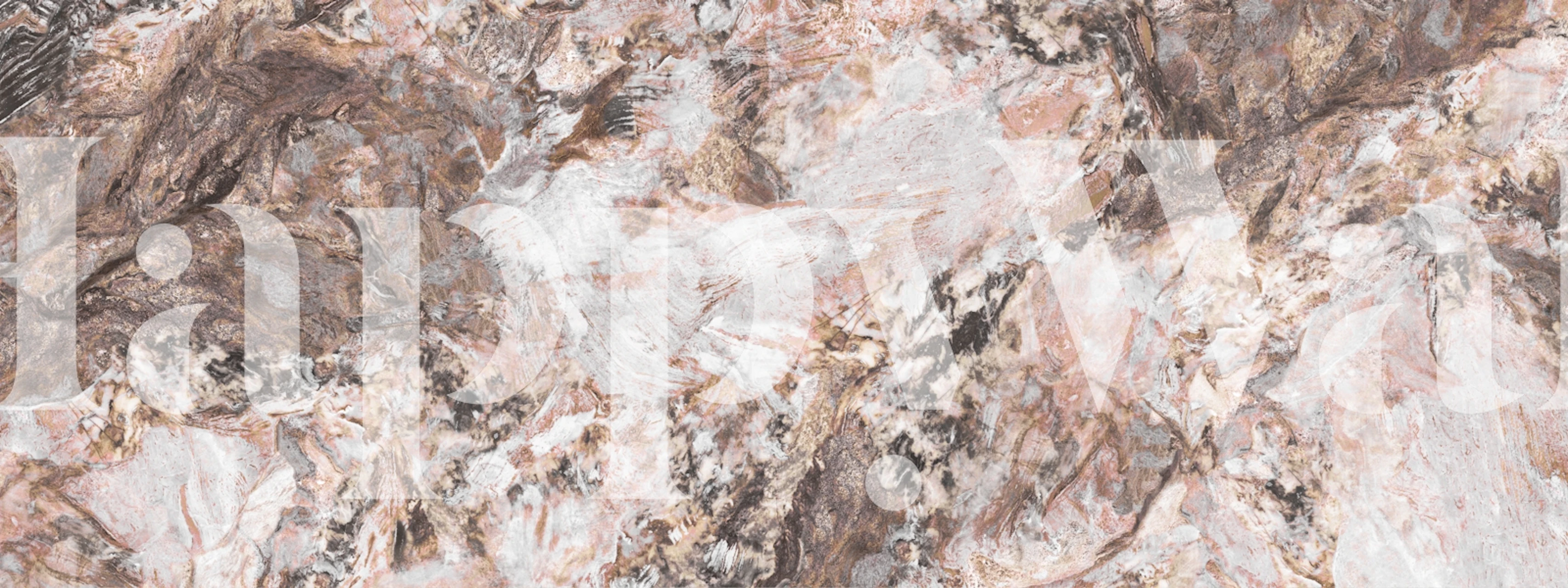 Earthy marble wallpaper in a room setting