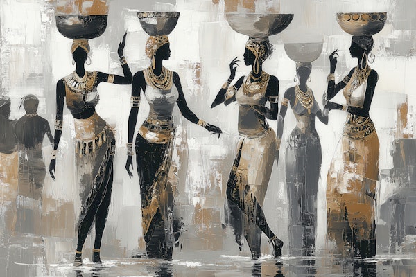 Elegant Women with Baskets
