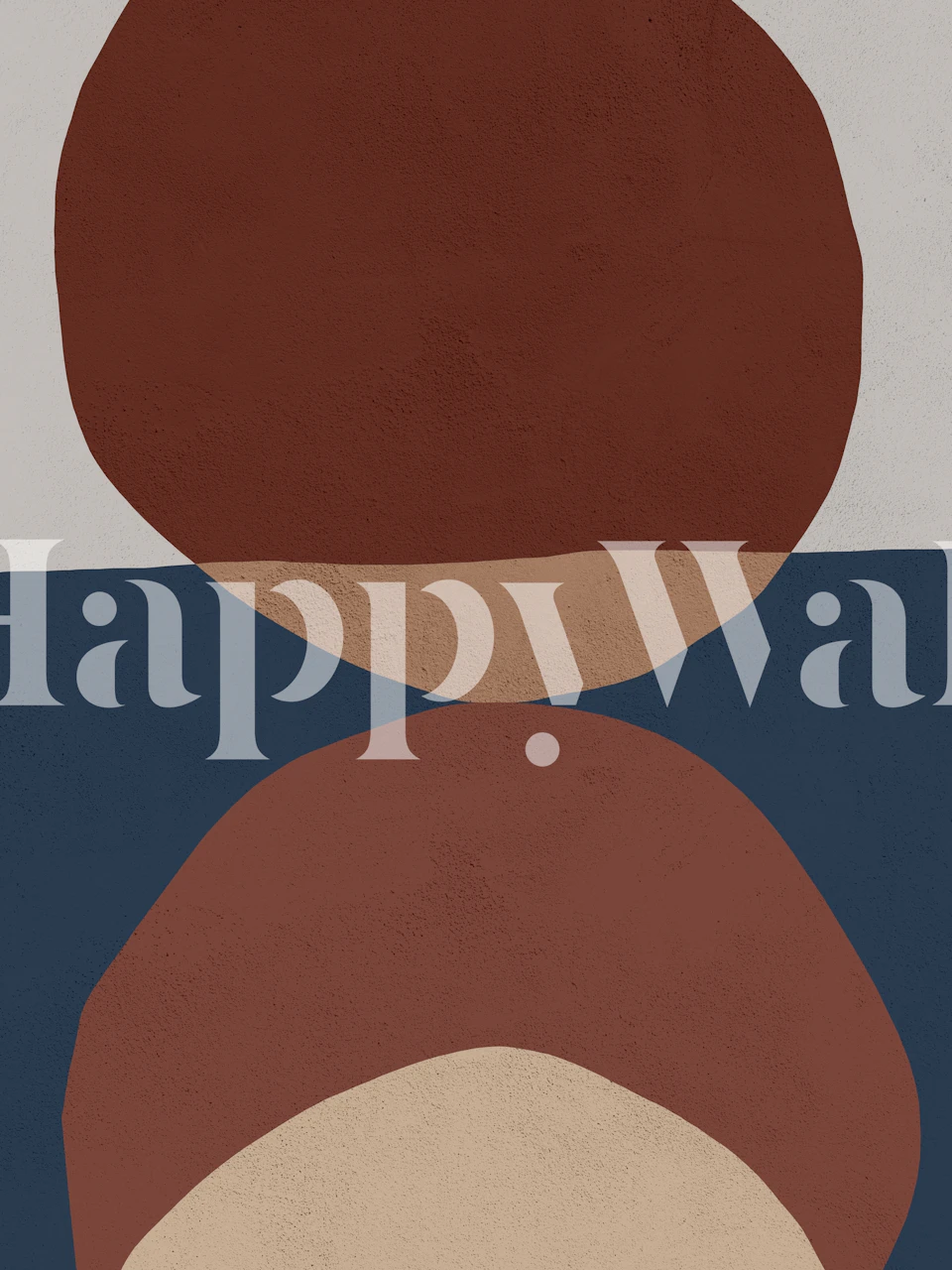 Carta da parati Brown e Blue in una stanza