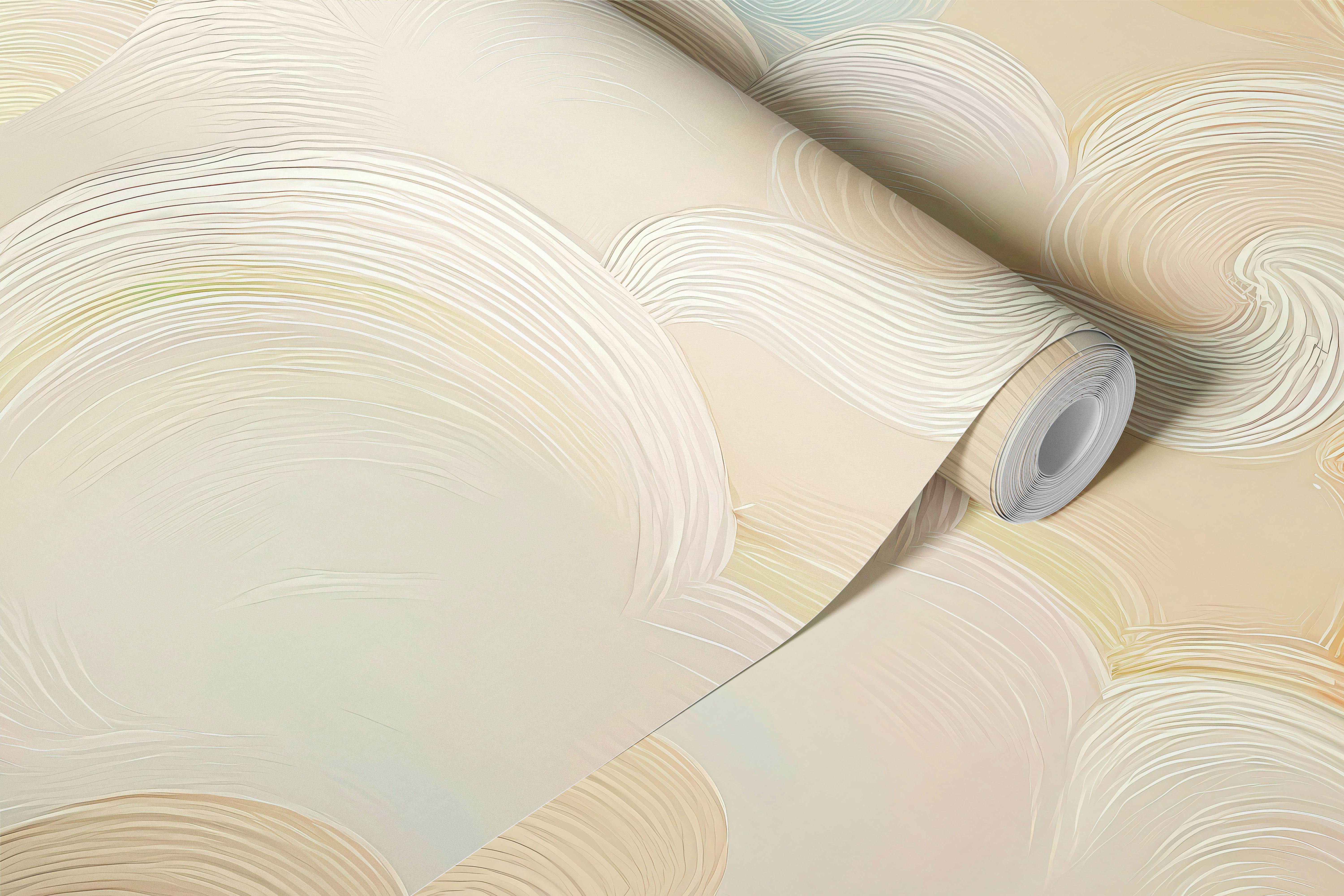 Pastel Cloudy Dream behang in een kamer