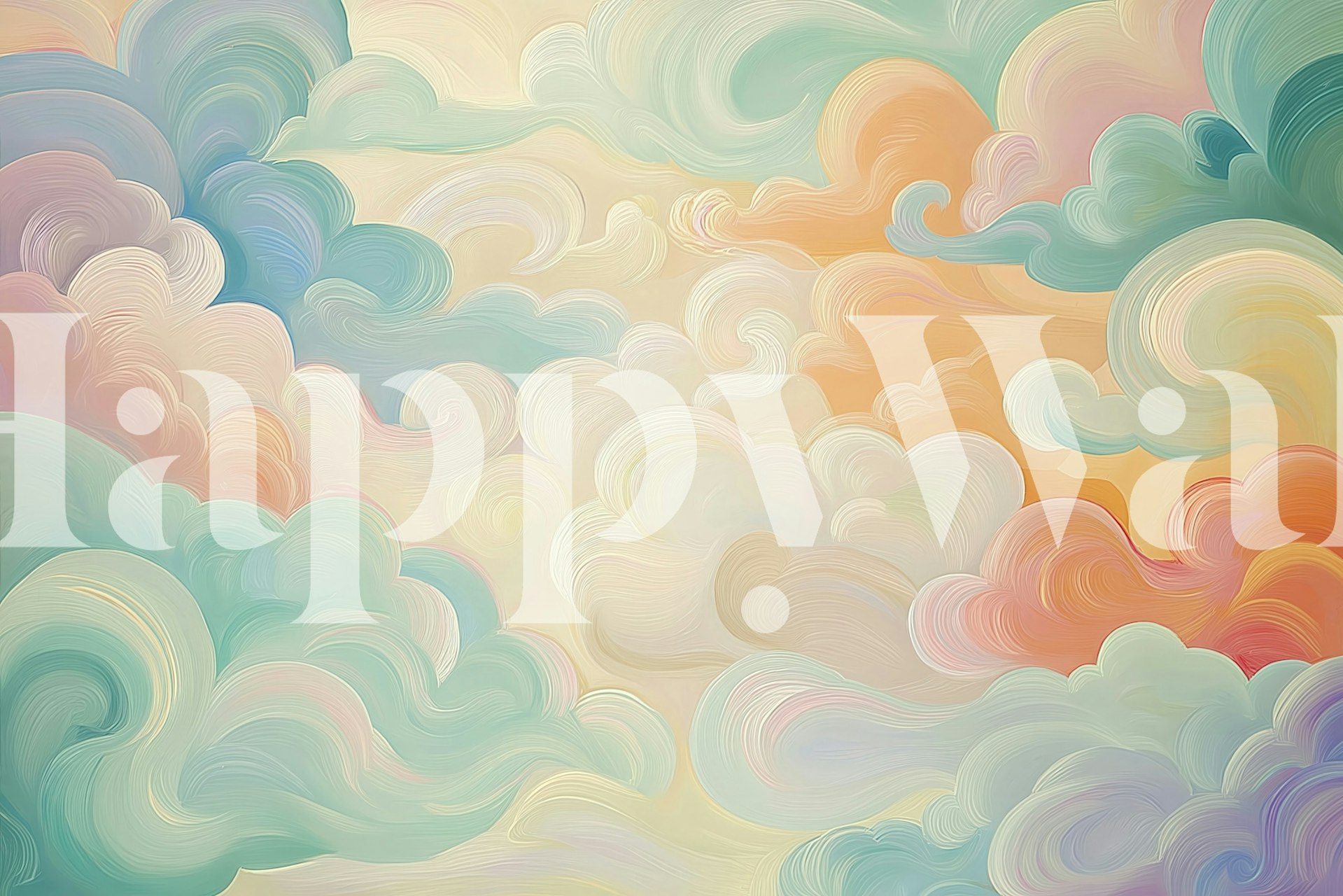 Pastel Cloudy Dream wallpaper in a room