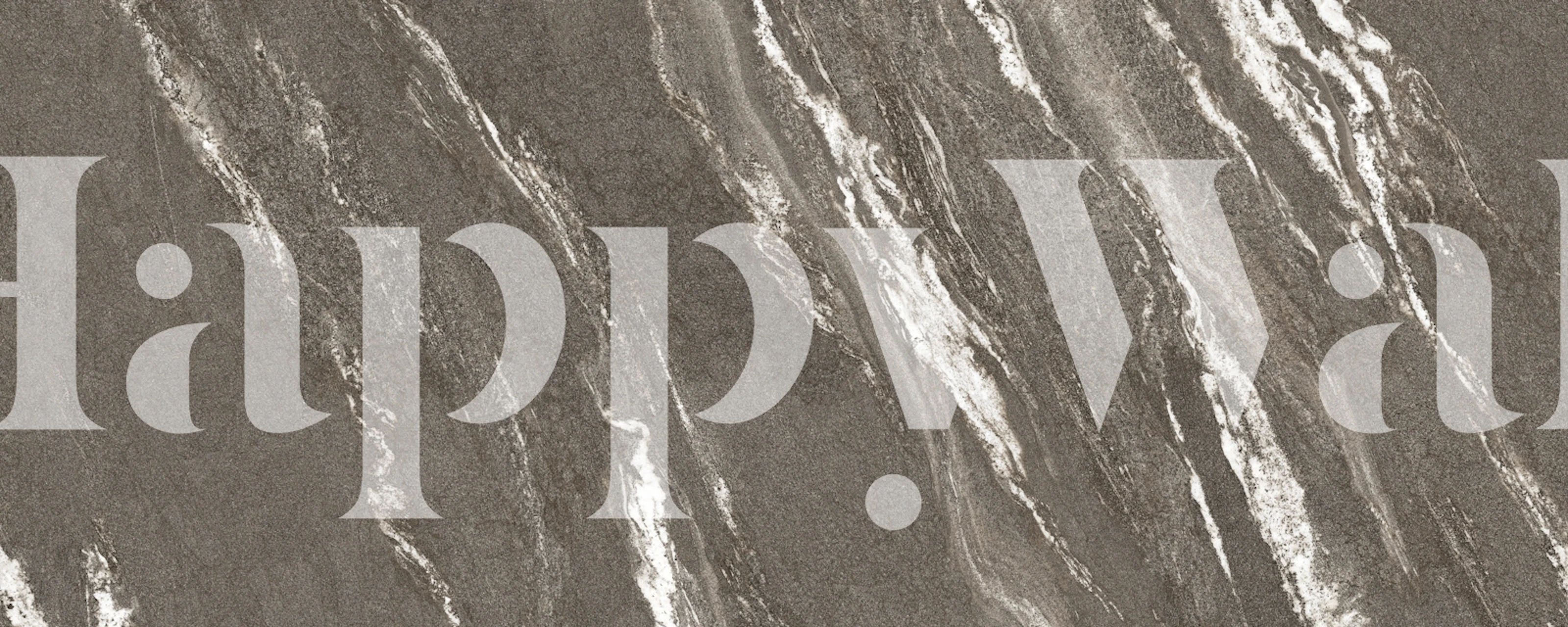 Dark earth marble wallpaper featuring dark brown and white veining