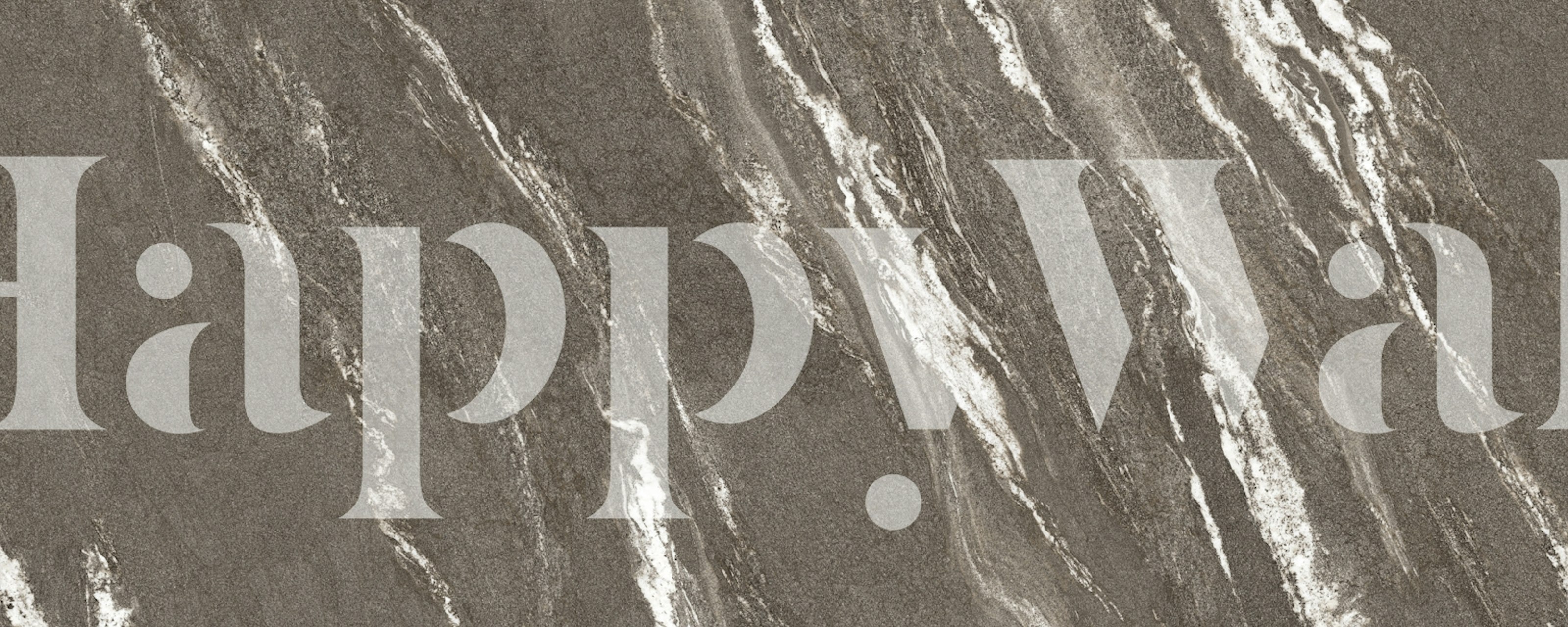 Dark earth marble wallpaper featuring dark brown and white veining