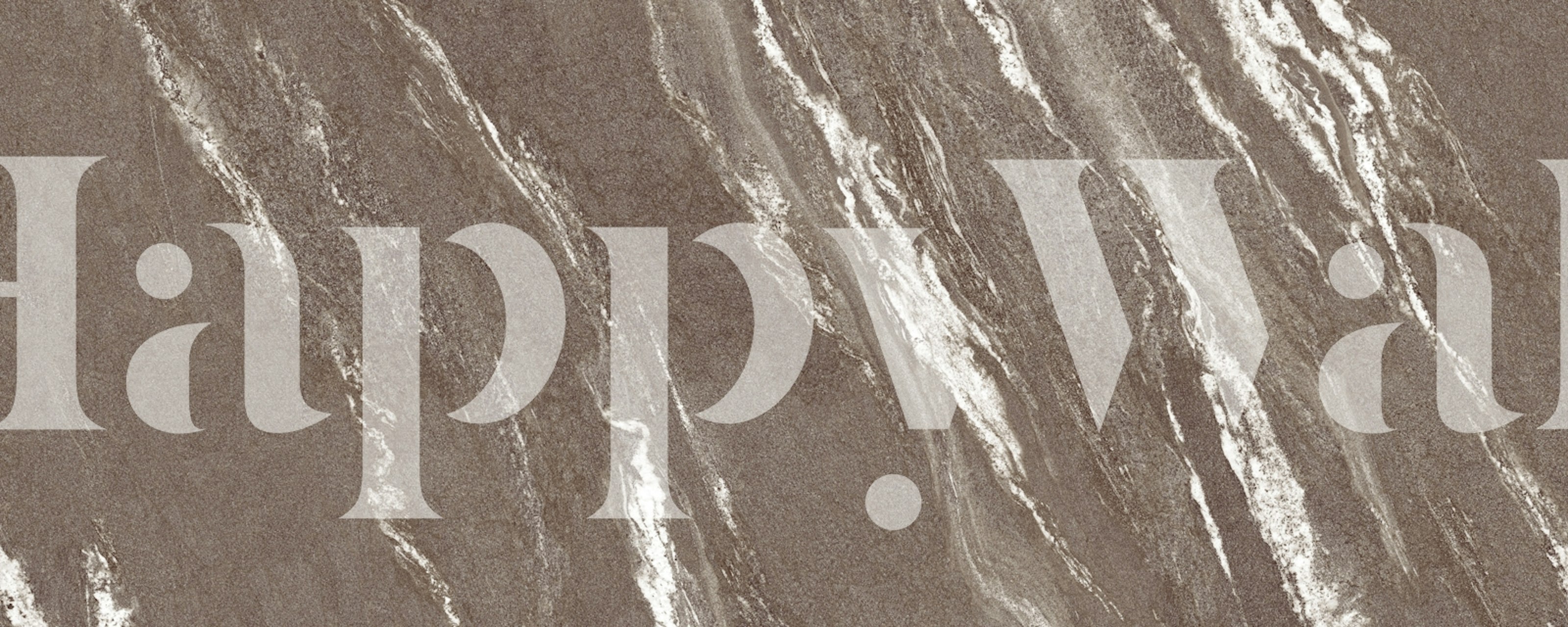 Warm brown marble wallpaper with light veins and texture