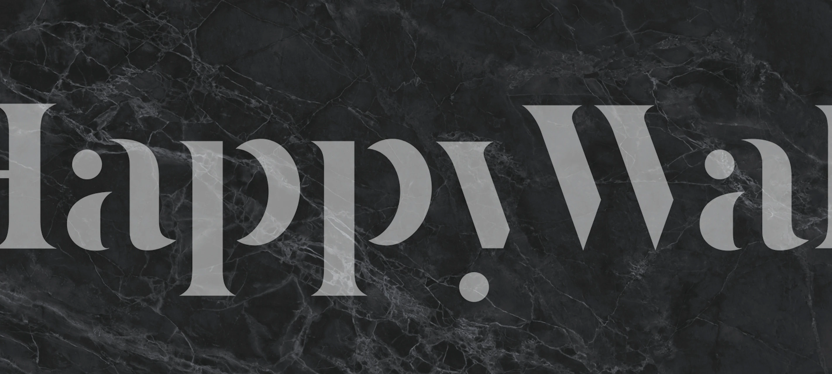 Black marble pattern with white veining wallpaper