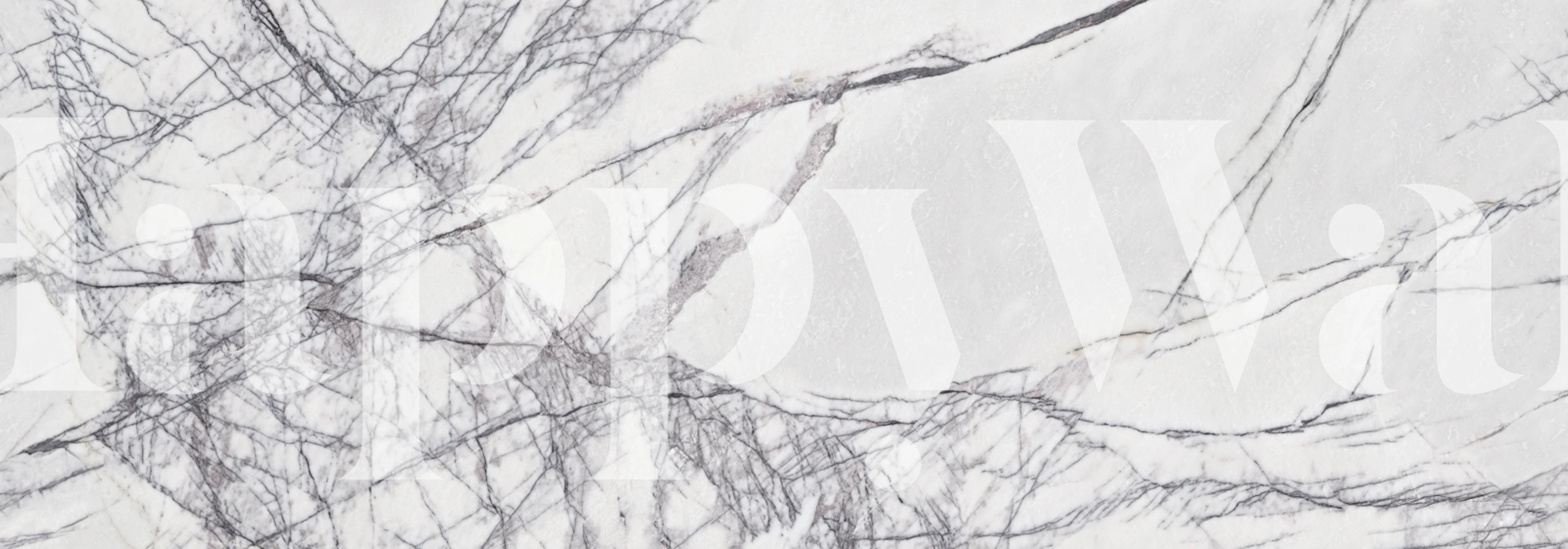 Arabescato White Marble wallpaper in a room