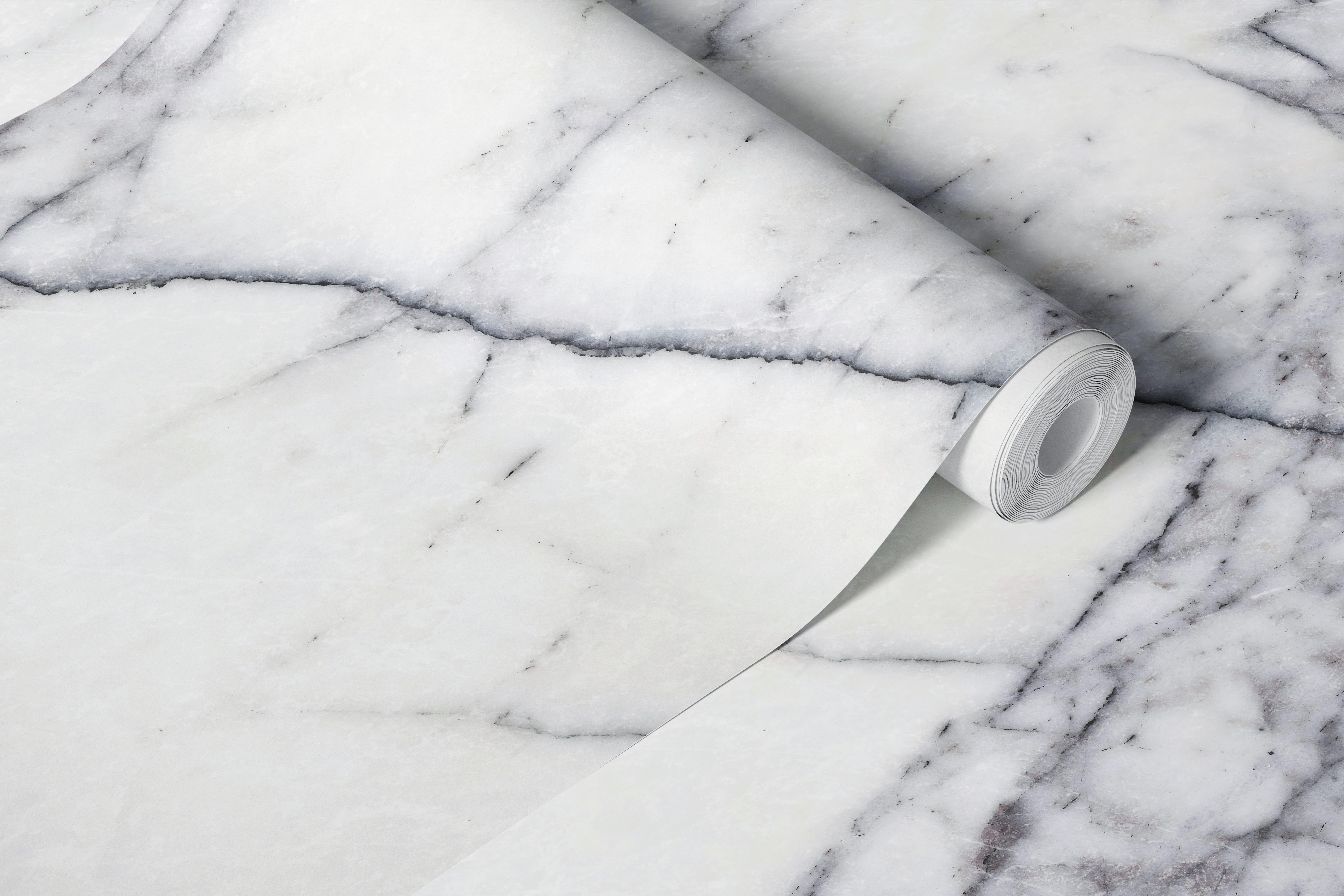 White Carrara Marble Stone tapet i et rum
