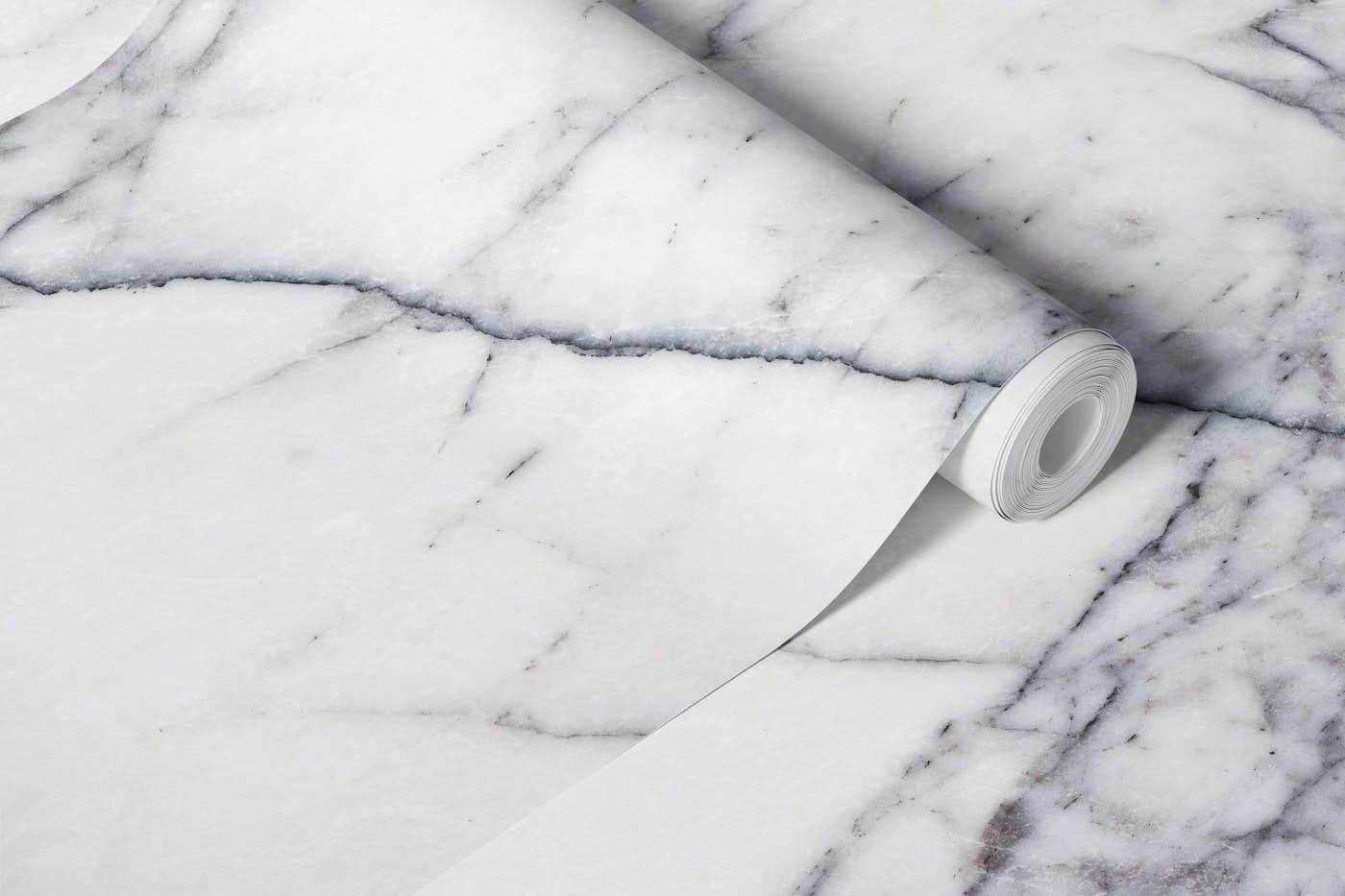 White Carrara Marble Stone wallpaper roll