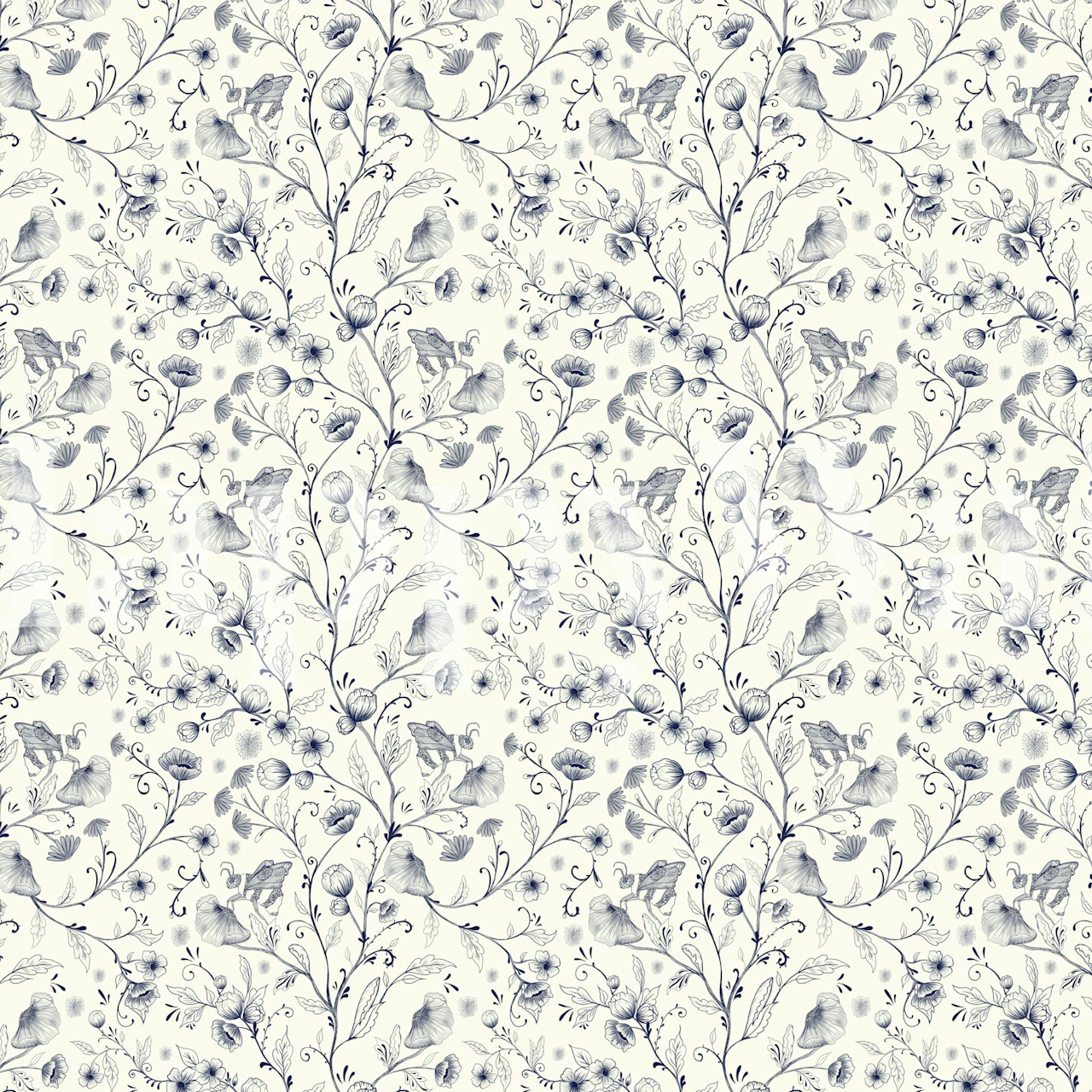 Blossom Charmante Blumen Tapete in einem Raum