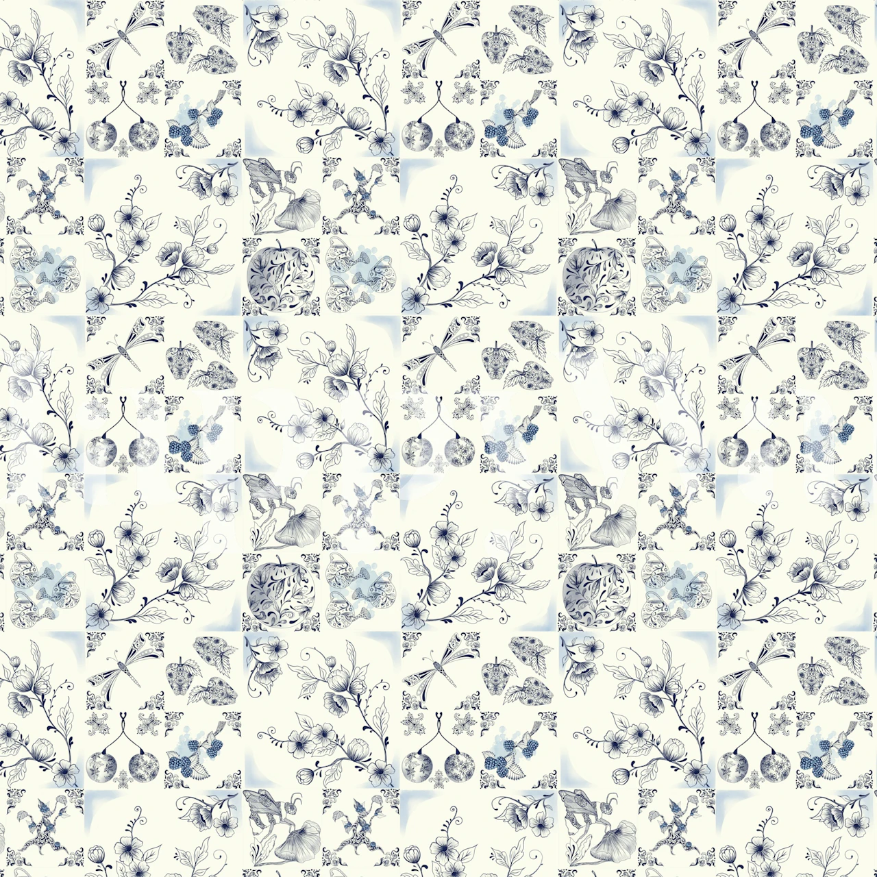 Orchard Memoir floral wallpaper in a room