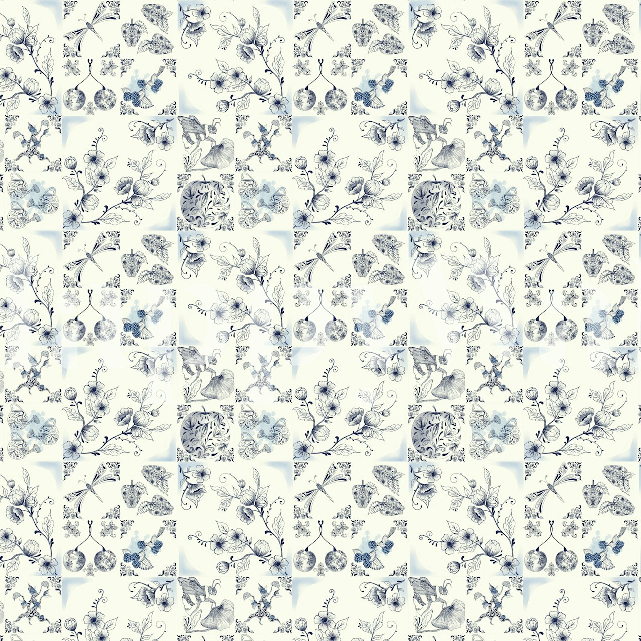 Orchard Memoir floral wallpaper in a room