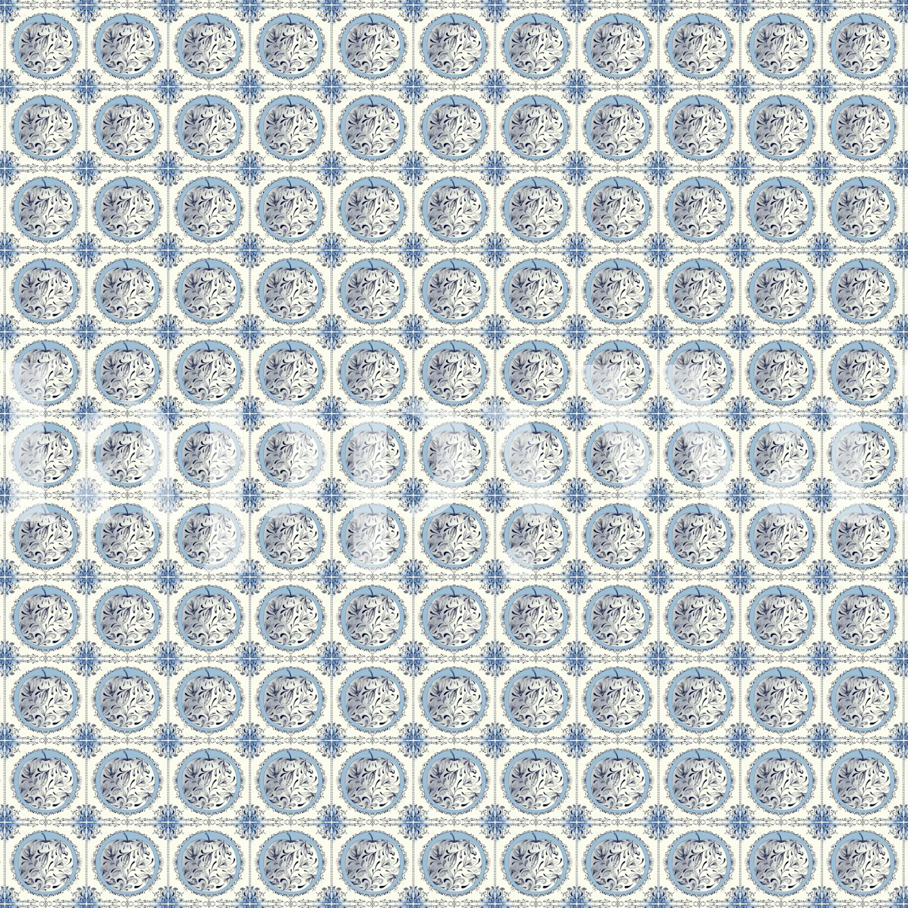 blue floral patterns with leafy designs wallpaper