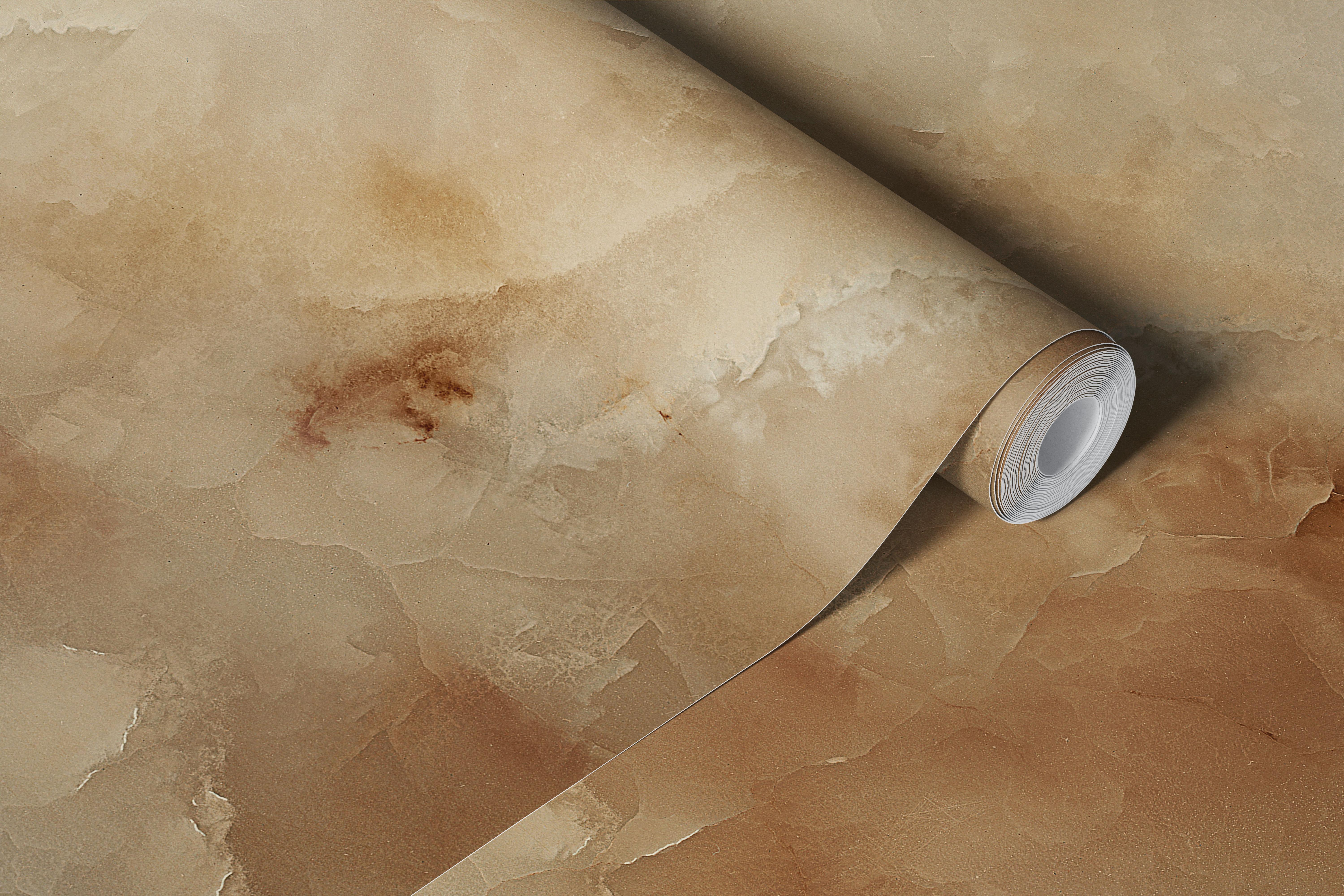 Onyx Beige Gold Marble wallpaper in a room