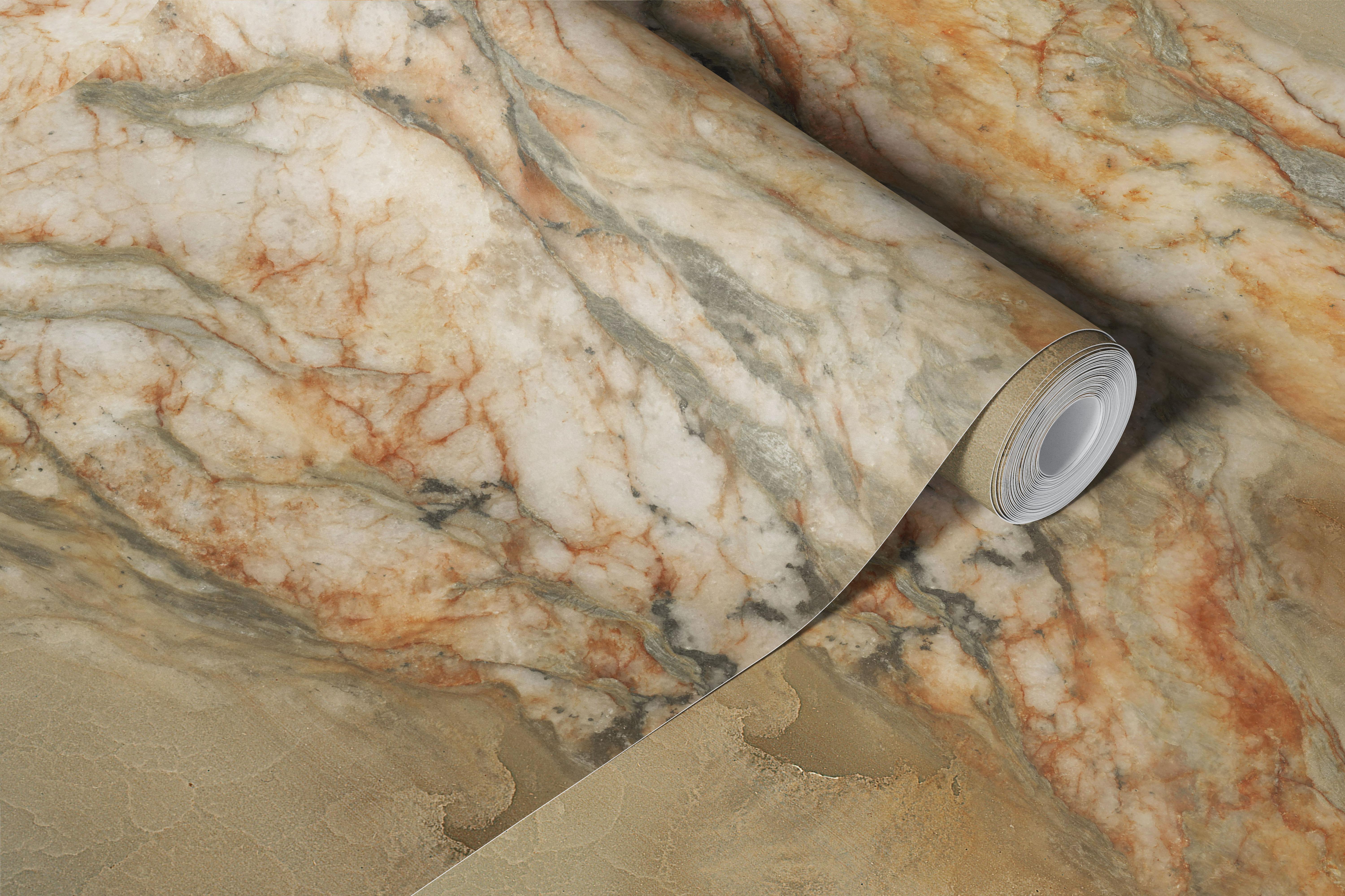 Golden Earth Veins wallpaper in a room