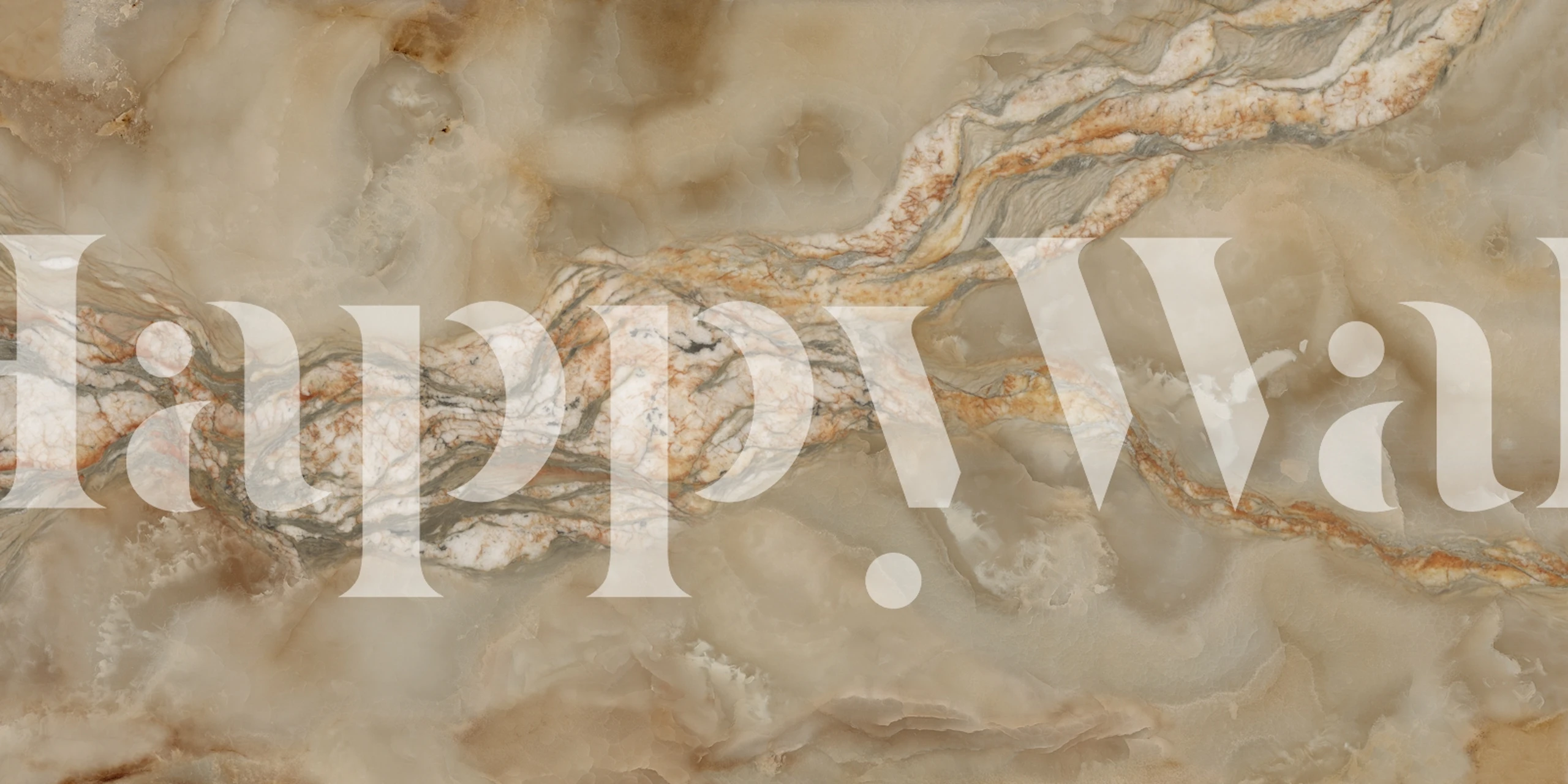 Tapeta Golden Earth Veins v pokoji