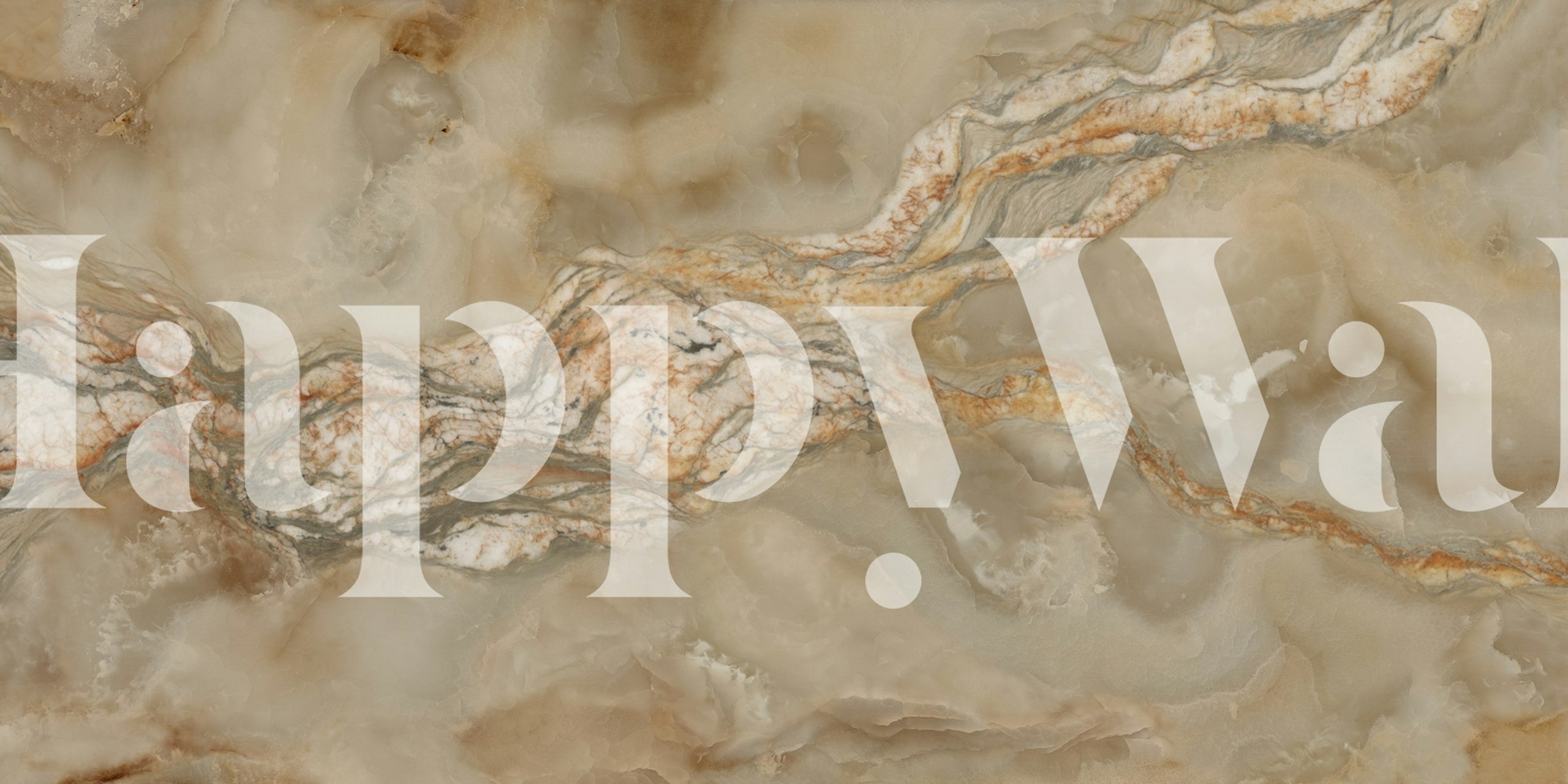 Golden Earth Veins wallpaper in a room