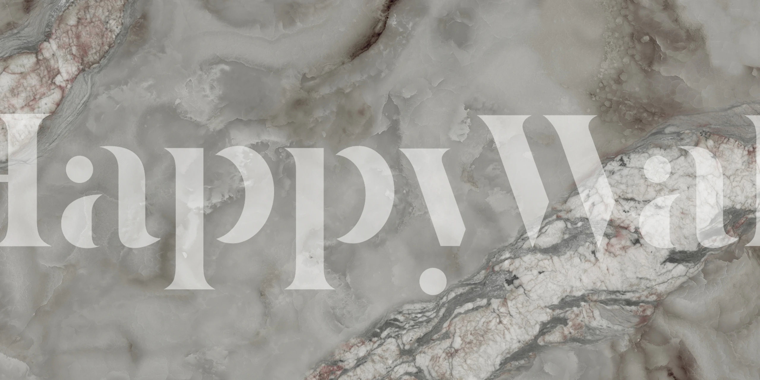 Cloud Grey Onyx Stone tapet i et moderne værelse