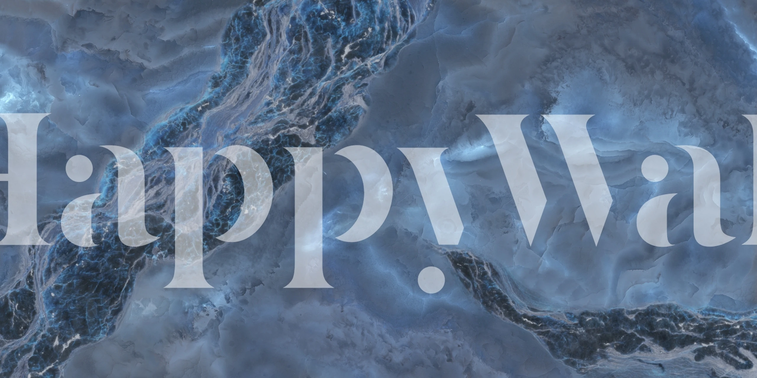 Ocean Blue Onyx Marble tapet i ett rum