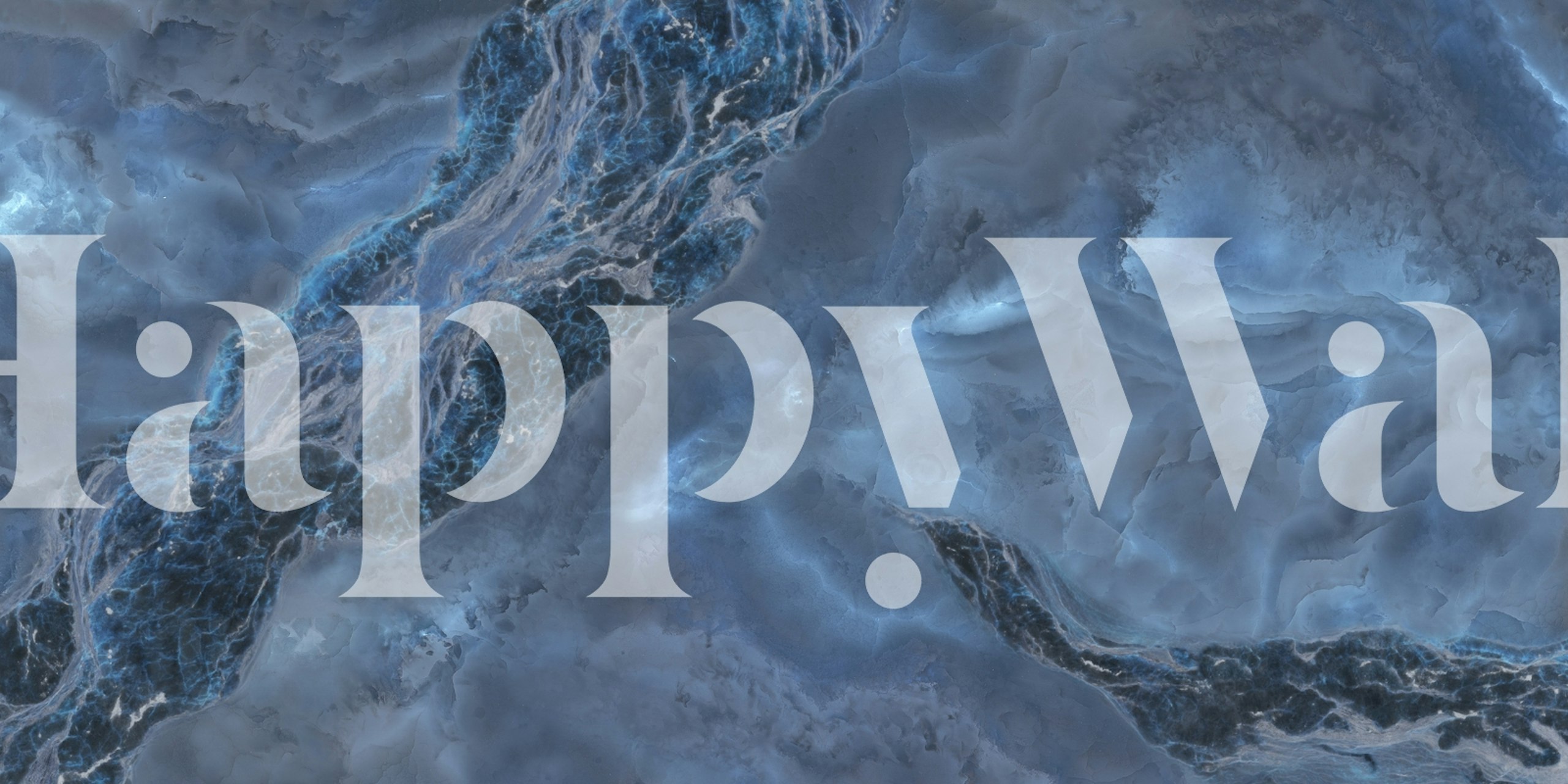 Ταπετσαρία Ocean Blue Onyx Marble σε ένα δωμάτιο