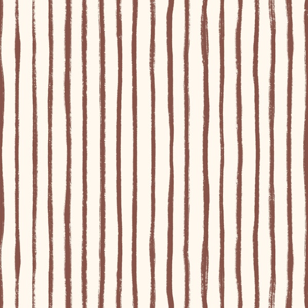Warm brown vertical stripes on cream beige