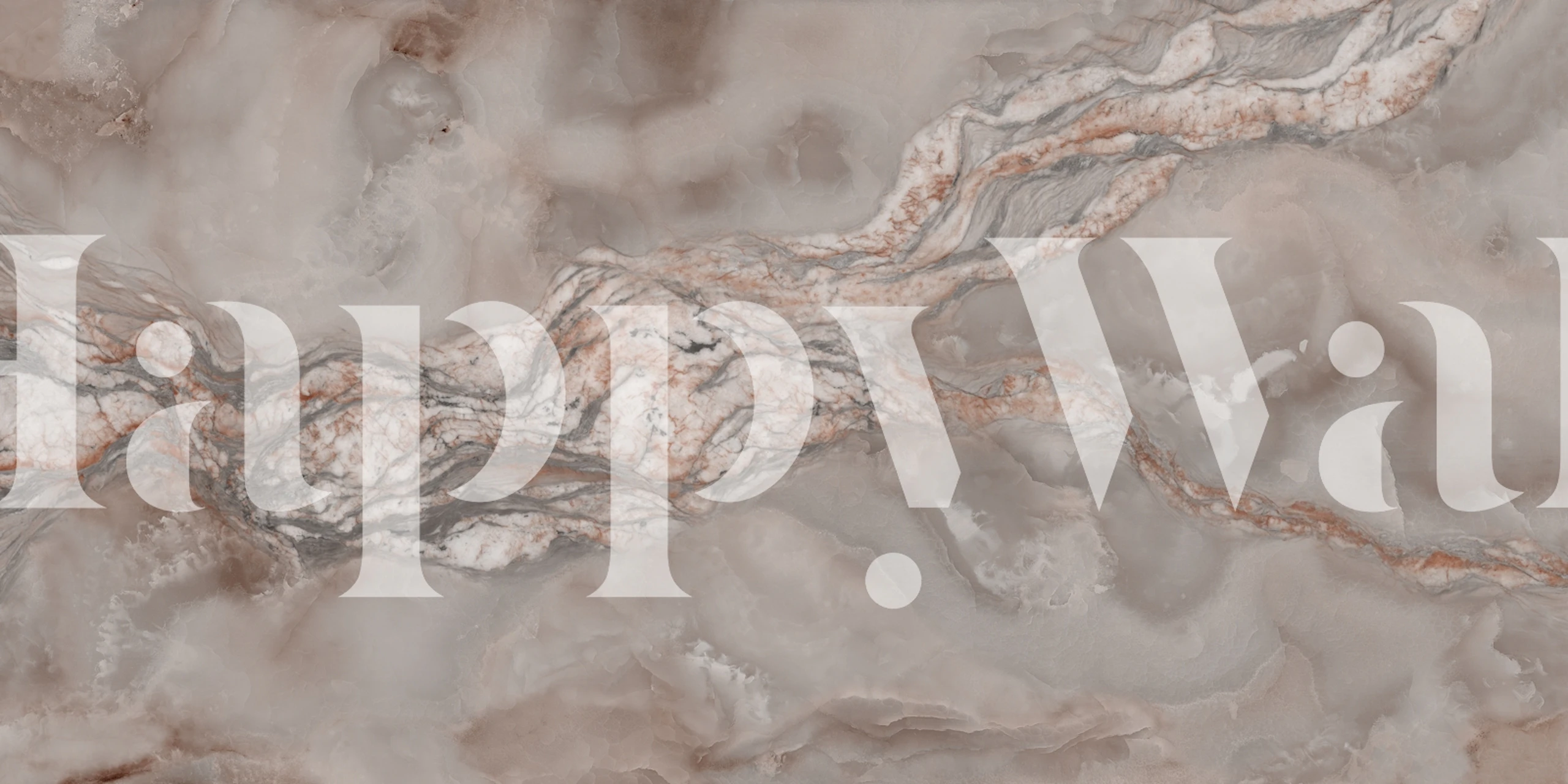 Rose Natural Stone Onyx tapetti huoneessa