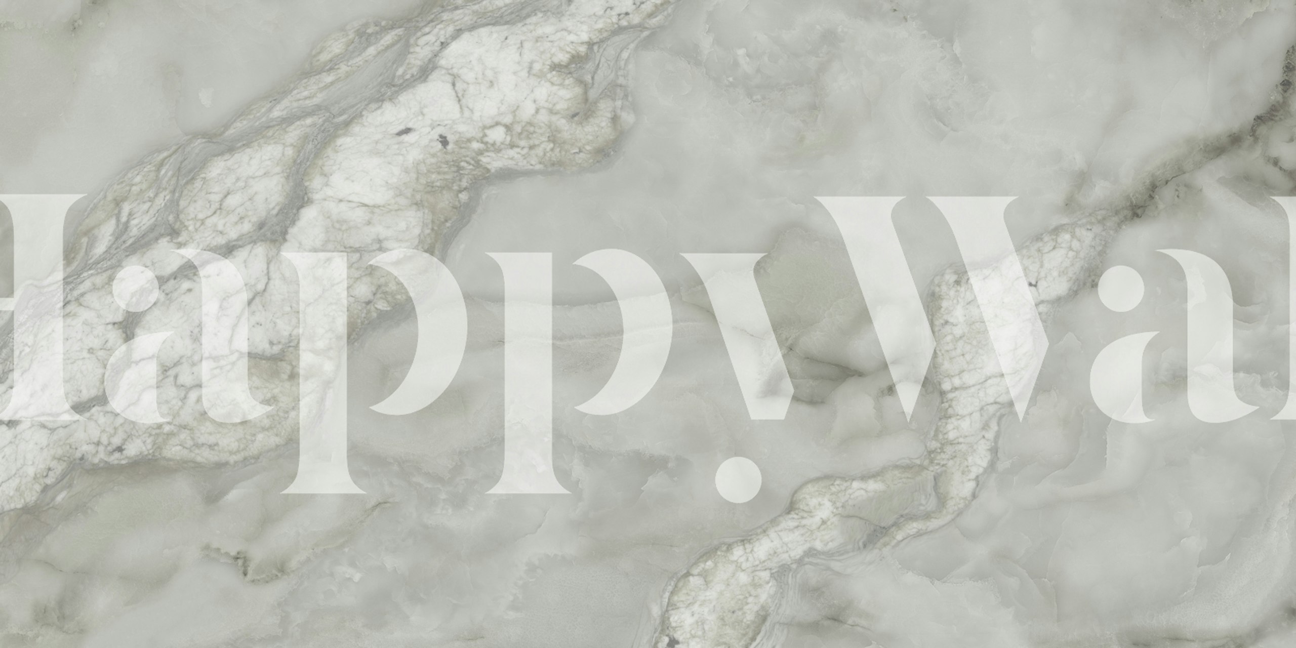 Gray veined stone wallpaper in a room