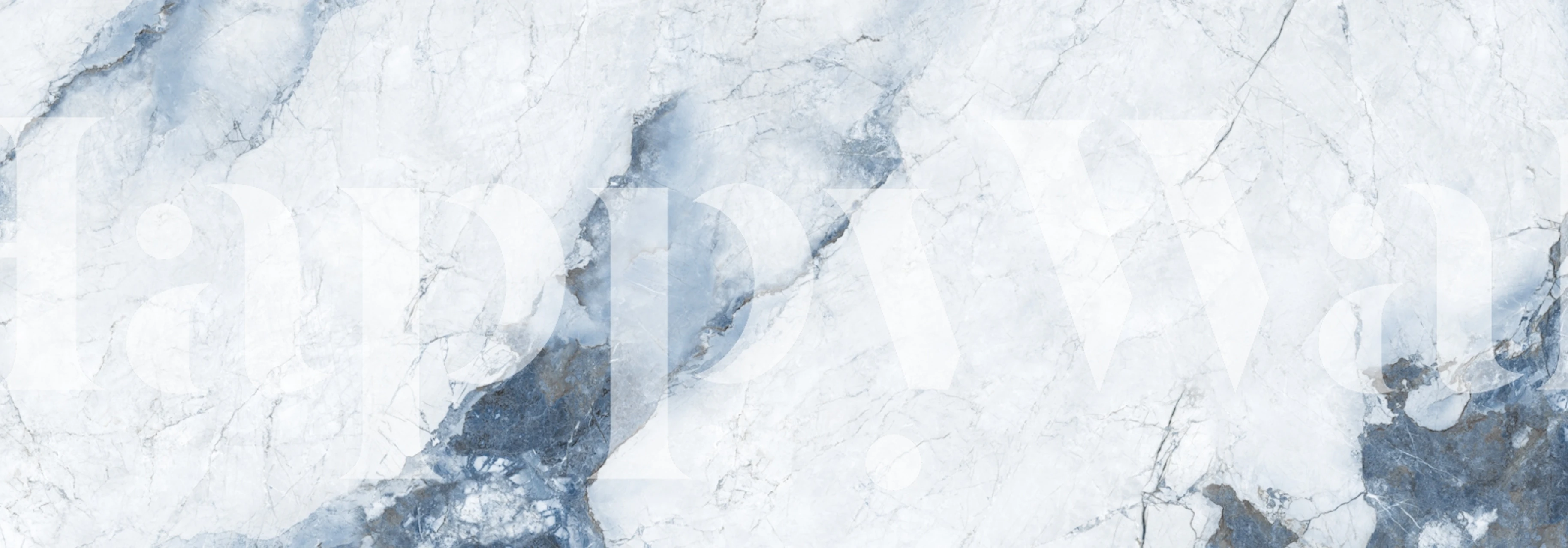 Blue and white marble texture wallpaper with natural stone design
