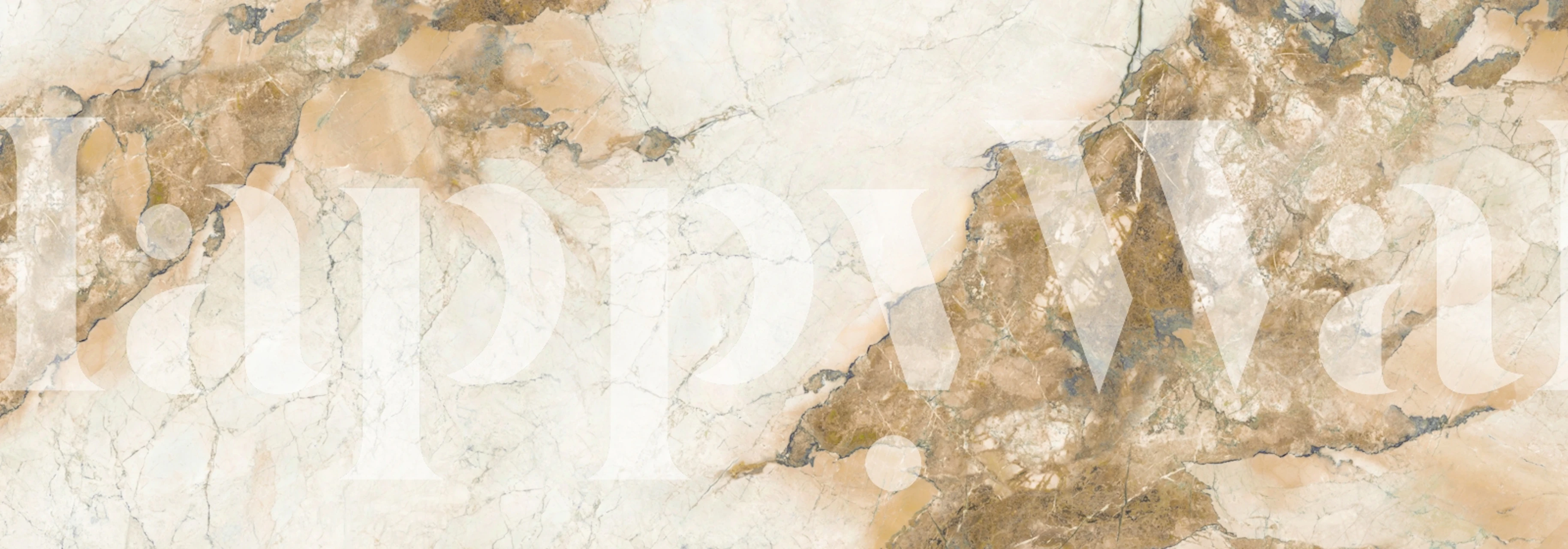 Golden Breccia Marble behang in een kamer